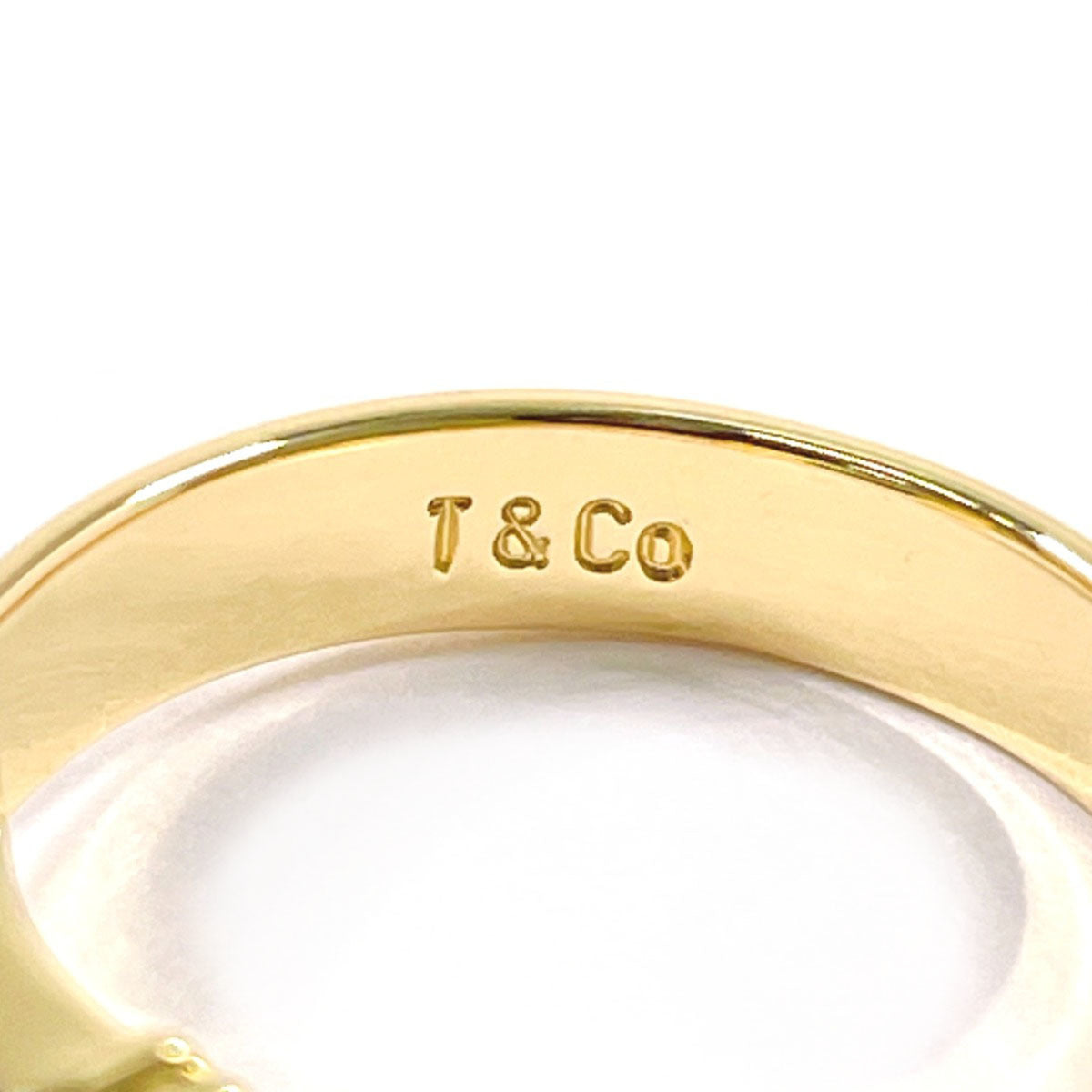 Tiffany Gold Blue Yellow Gold (18K) Band Ring (Pre-Owned)
