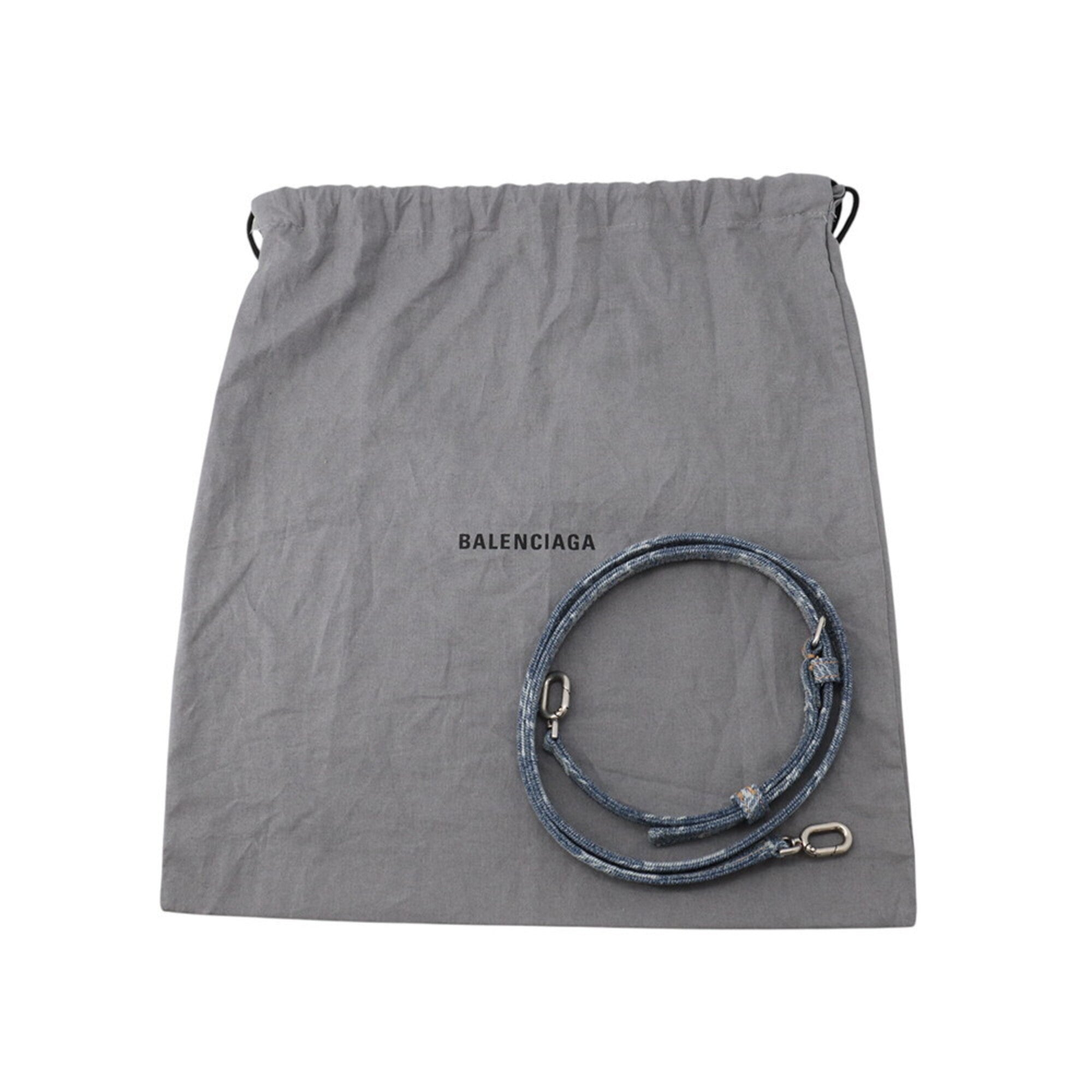 Balenciaga Blue Denim Handbag Shoulder Bag (Pre-Owned)