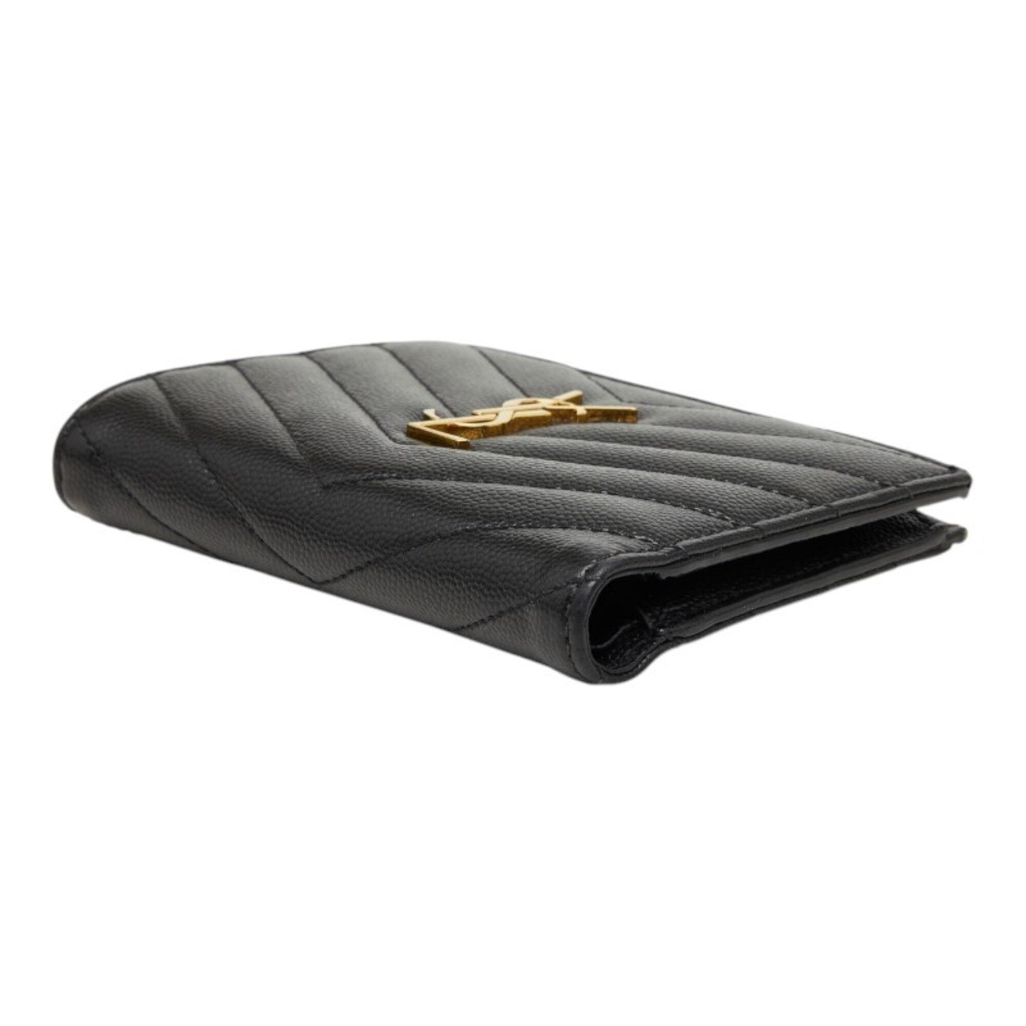 Saint Laurent Black Leather Wallet (Bi-Fold) (Pre-Owned)