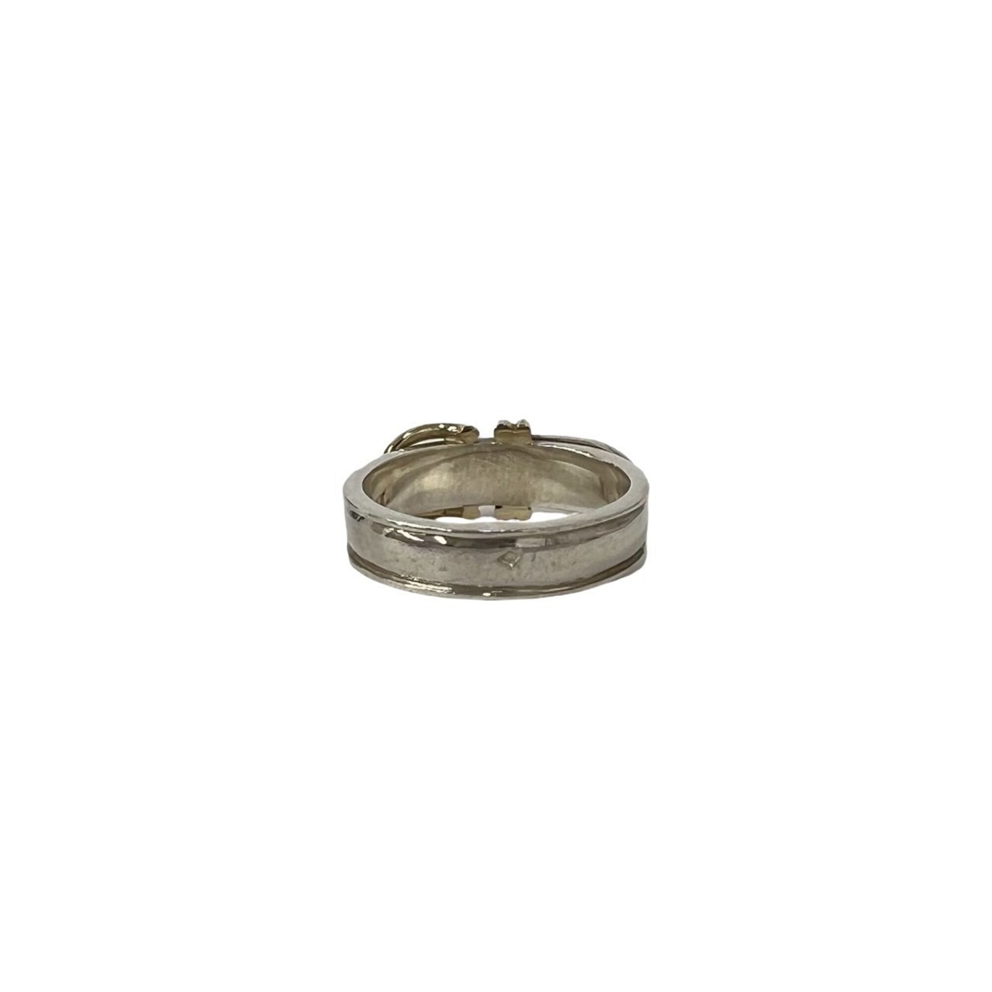 Hermes Gold Silver Yellow Gold (18K) Silver 925 Band Ring (Pre-Owned)