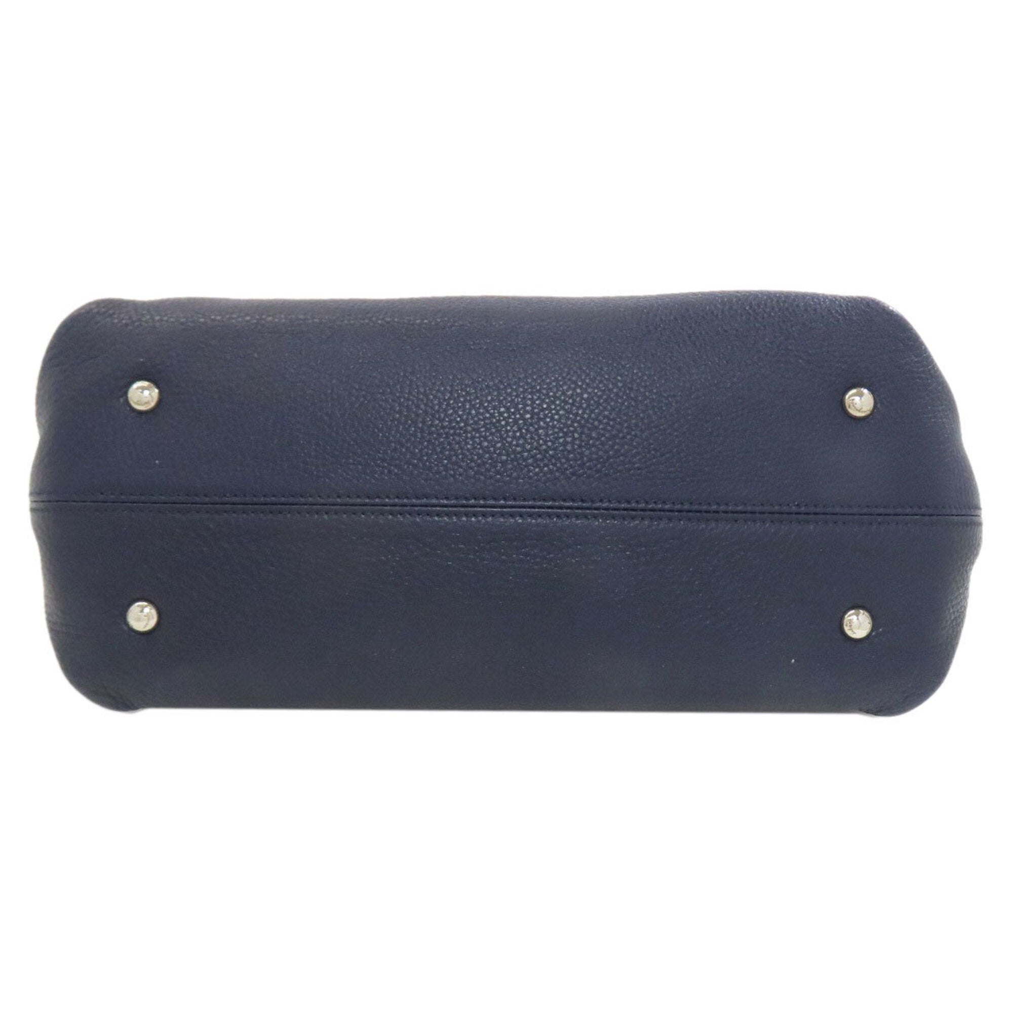 Salvatore Ferragamo Navy Leather Handbag (Pre-Owned)