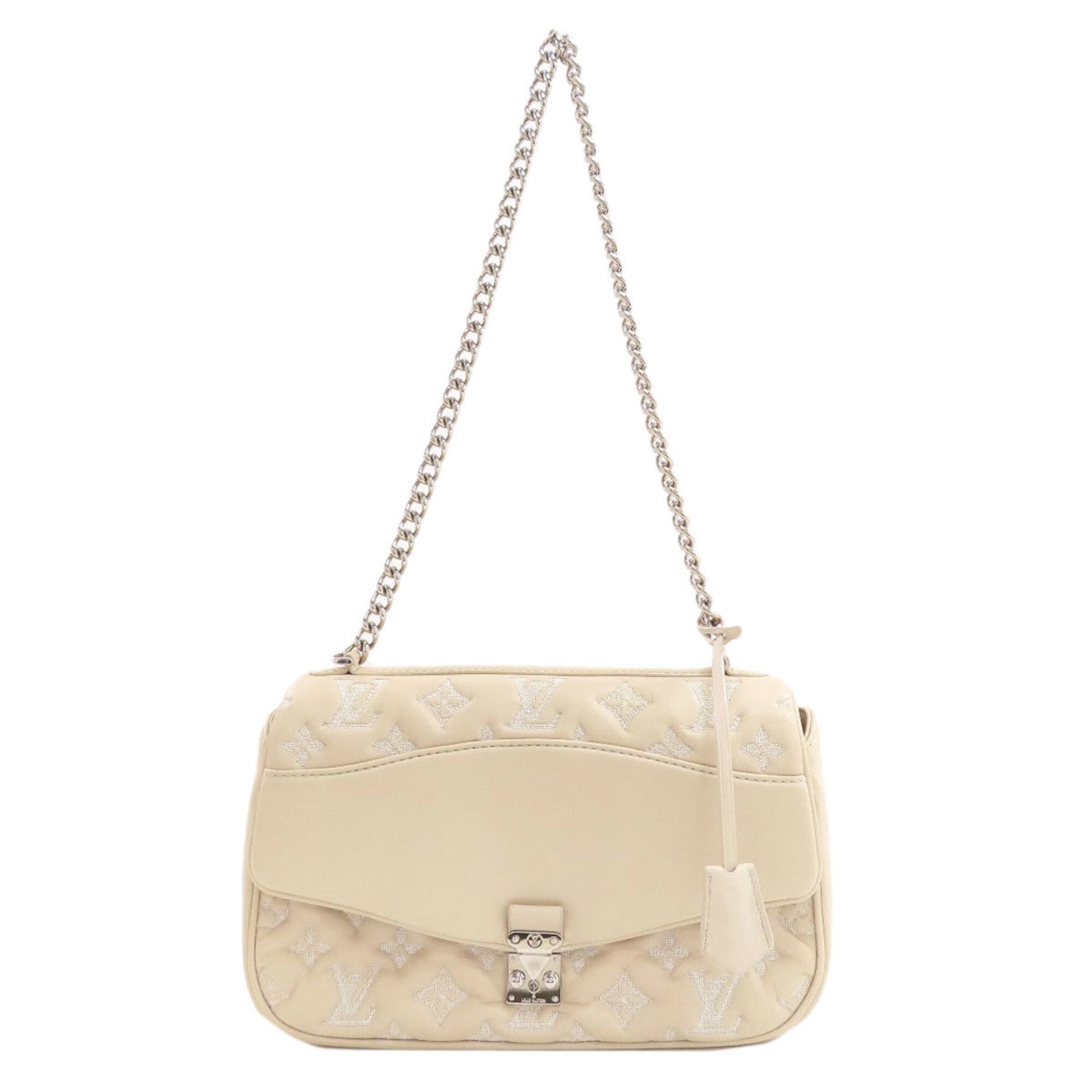 Louis Vuitton Lv Off White Leather Pochette Shoulder Bag (Pre-Owned)