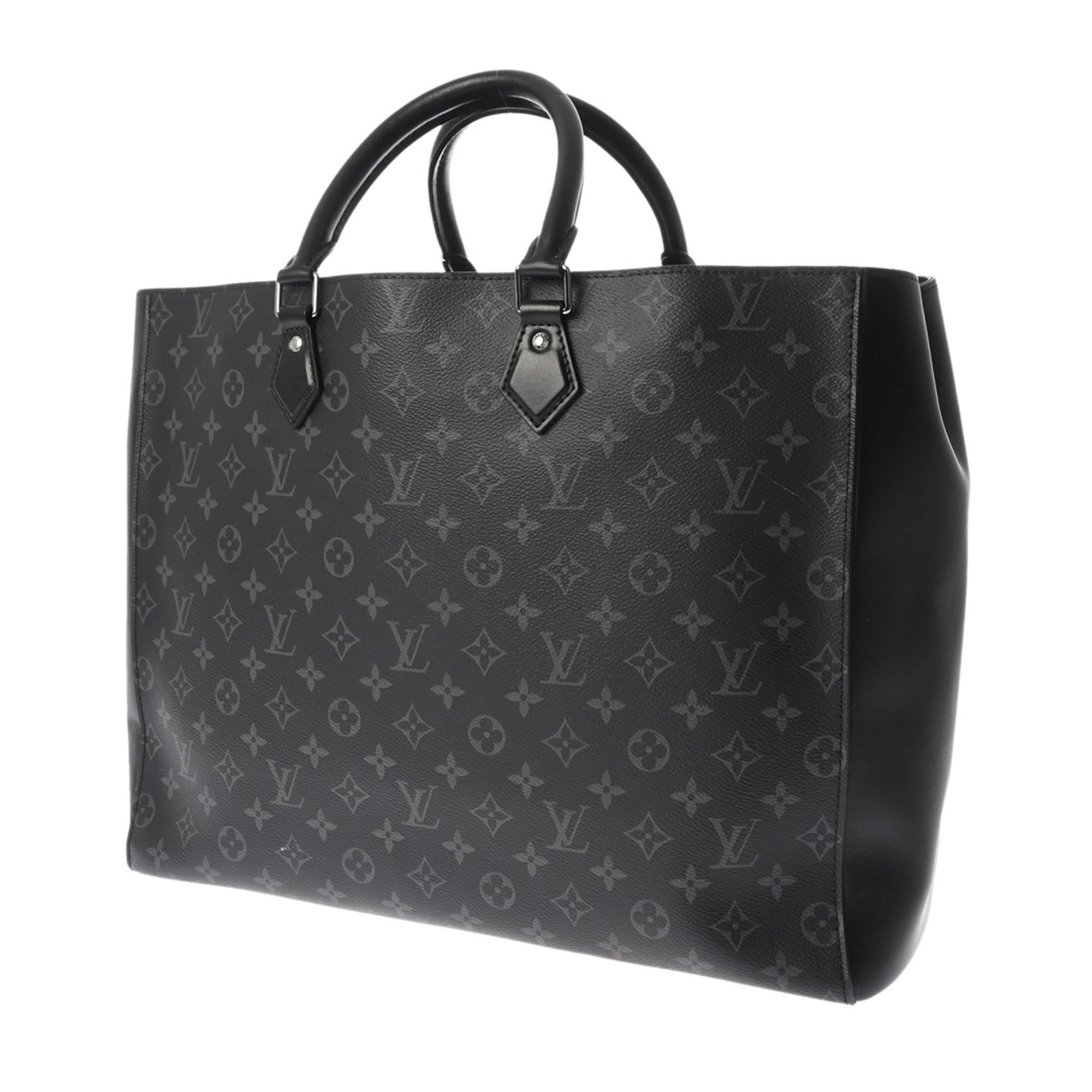 Louis Vuitton Black Gray Monogram Eclipse Monogram Eclipse Tote Bag (Pre-Owned)