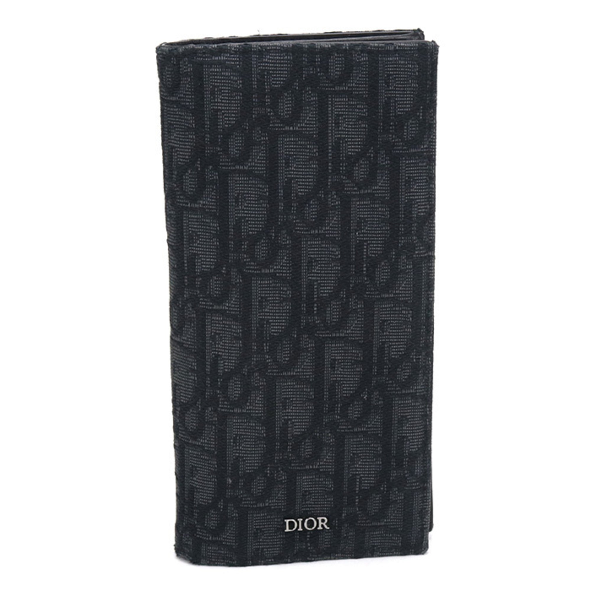 Christian Dior Black Jacquard Long Wallet (Bi-Fold) (Pre-Owned)