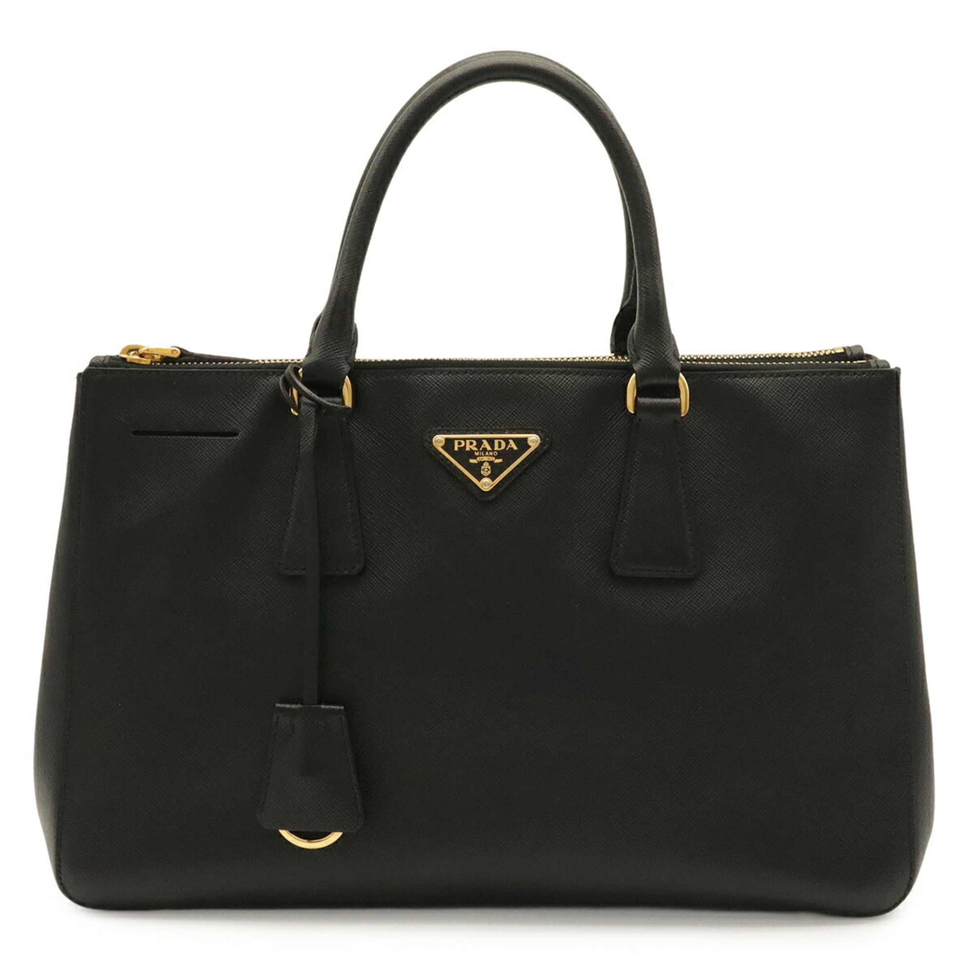 Prada Black Nero Saffiano Handbag Shoulder Bag Tote Bag (Pre-Owned)