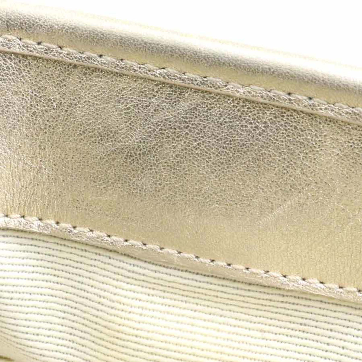 Salvatore Ferragamo Light Beige Canvas Leather Shoulder Bag (Pre-Owned)