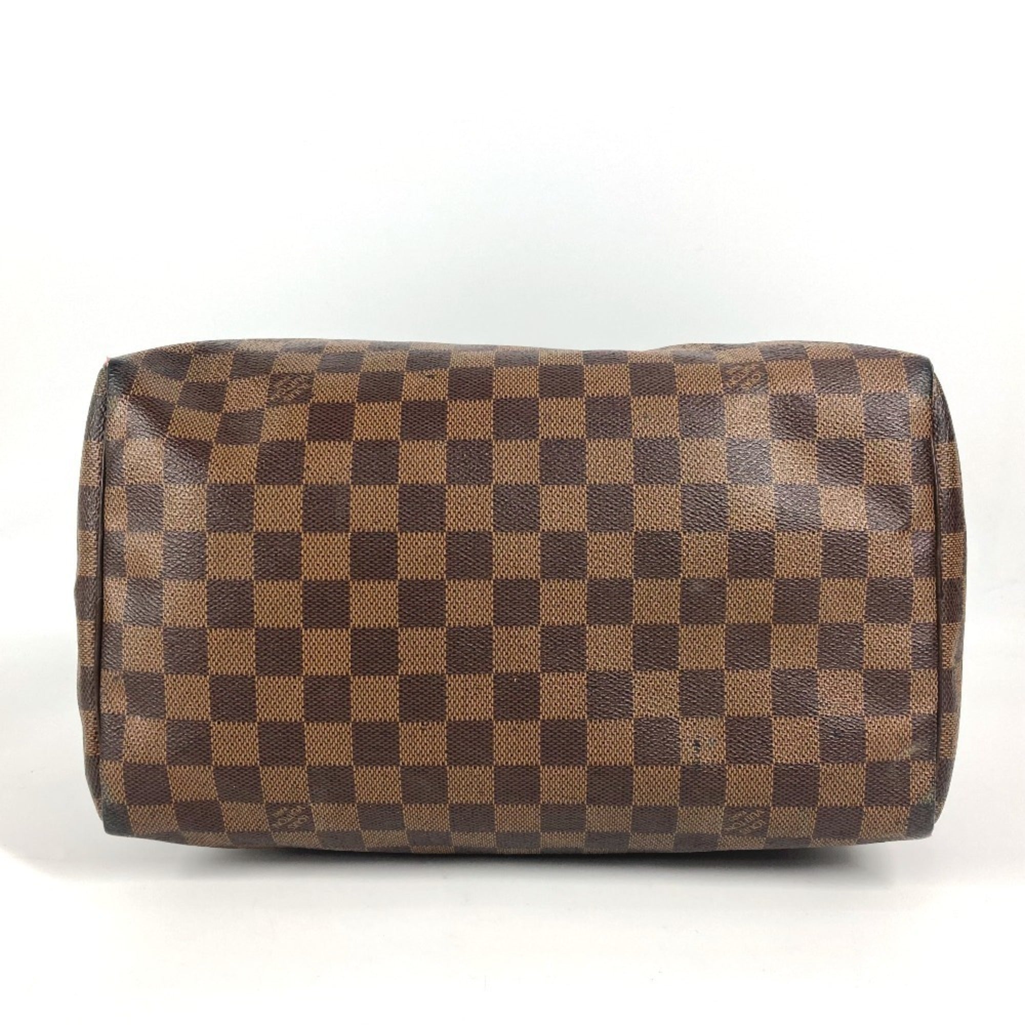 Louis Vuitton Brown Damier Canvas Ebene Damier Canvas Boston Bag Handbag (Pre-Owned)