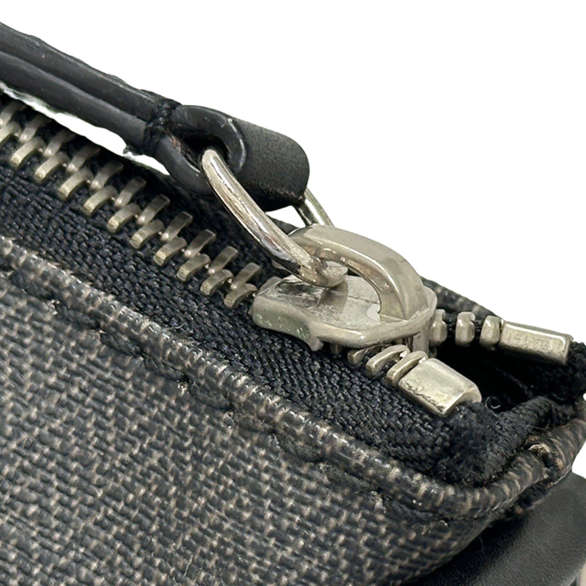 Bvlgari Black Gray Pvc Handbag Shoulder Bag (Pre-Owned)