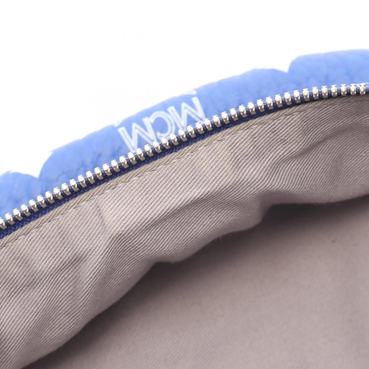 Mcm Blue Coated Canvas Leather Fanny Pack (Pre-Owned)