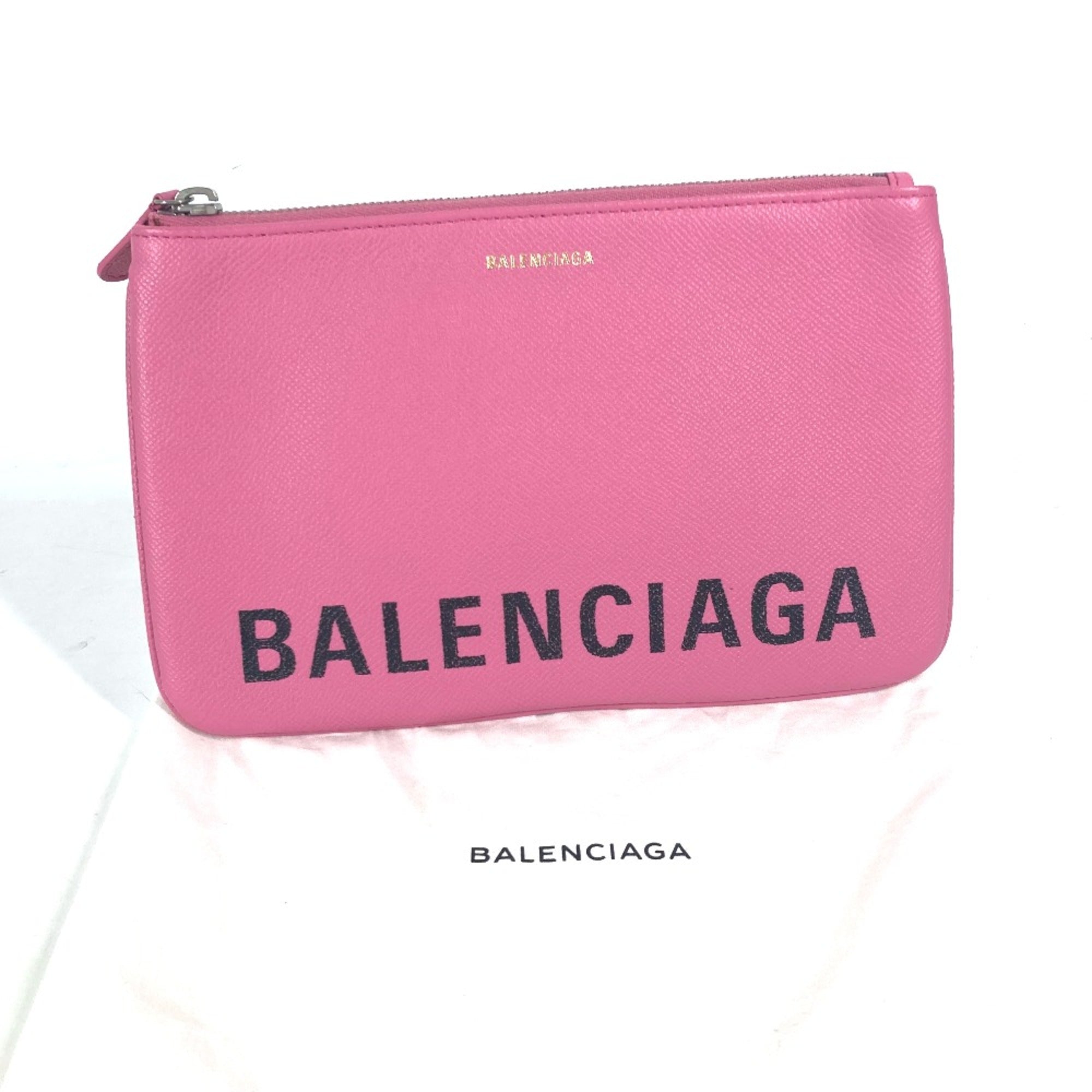Balenciaga Pink Leather Clutch Bag (Pre-Owned)