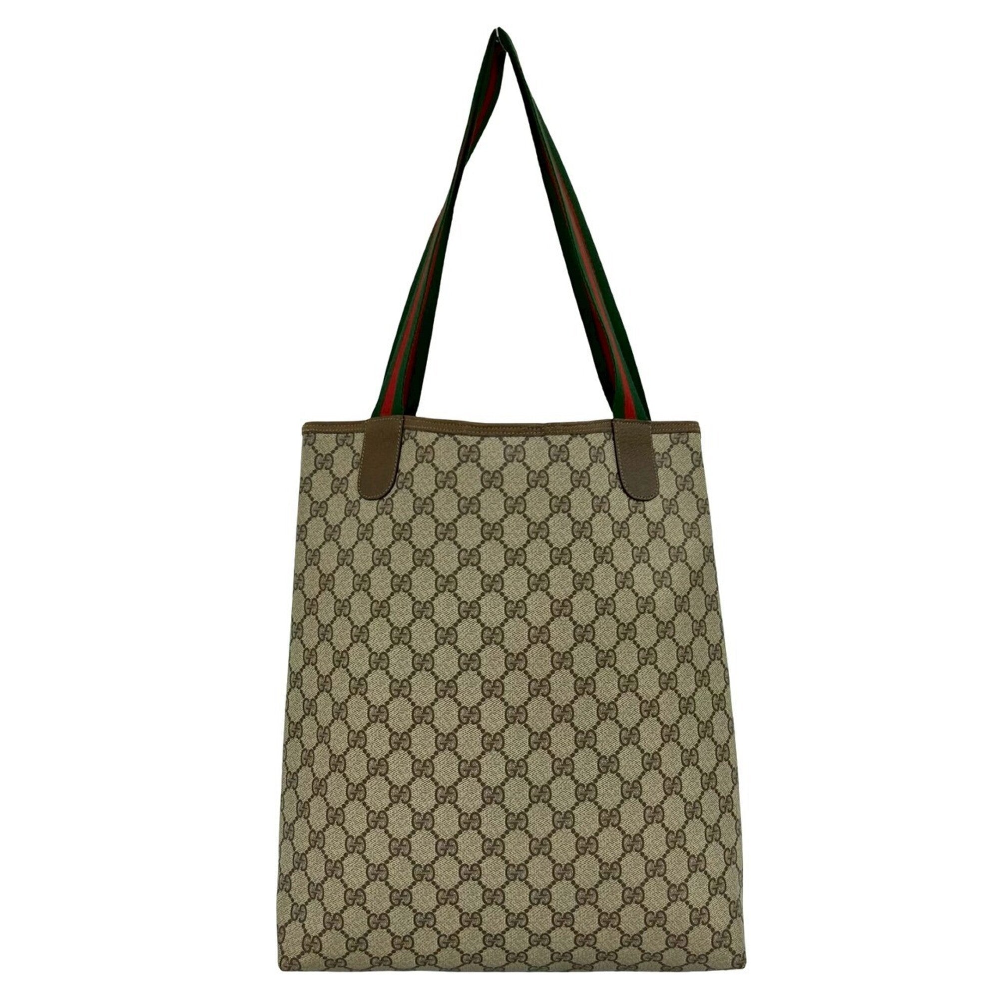 Gucci Brown Pvc Leather Handbag Tote Bag (Pre-Owned)