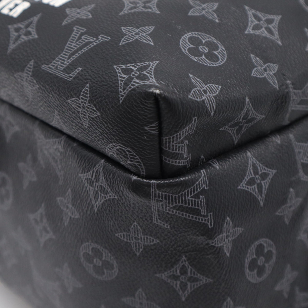 Louis Vuitton Monogram Black Gray White Coated Canvas Leather Backpack (Pre-Owned)