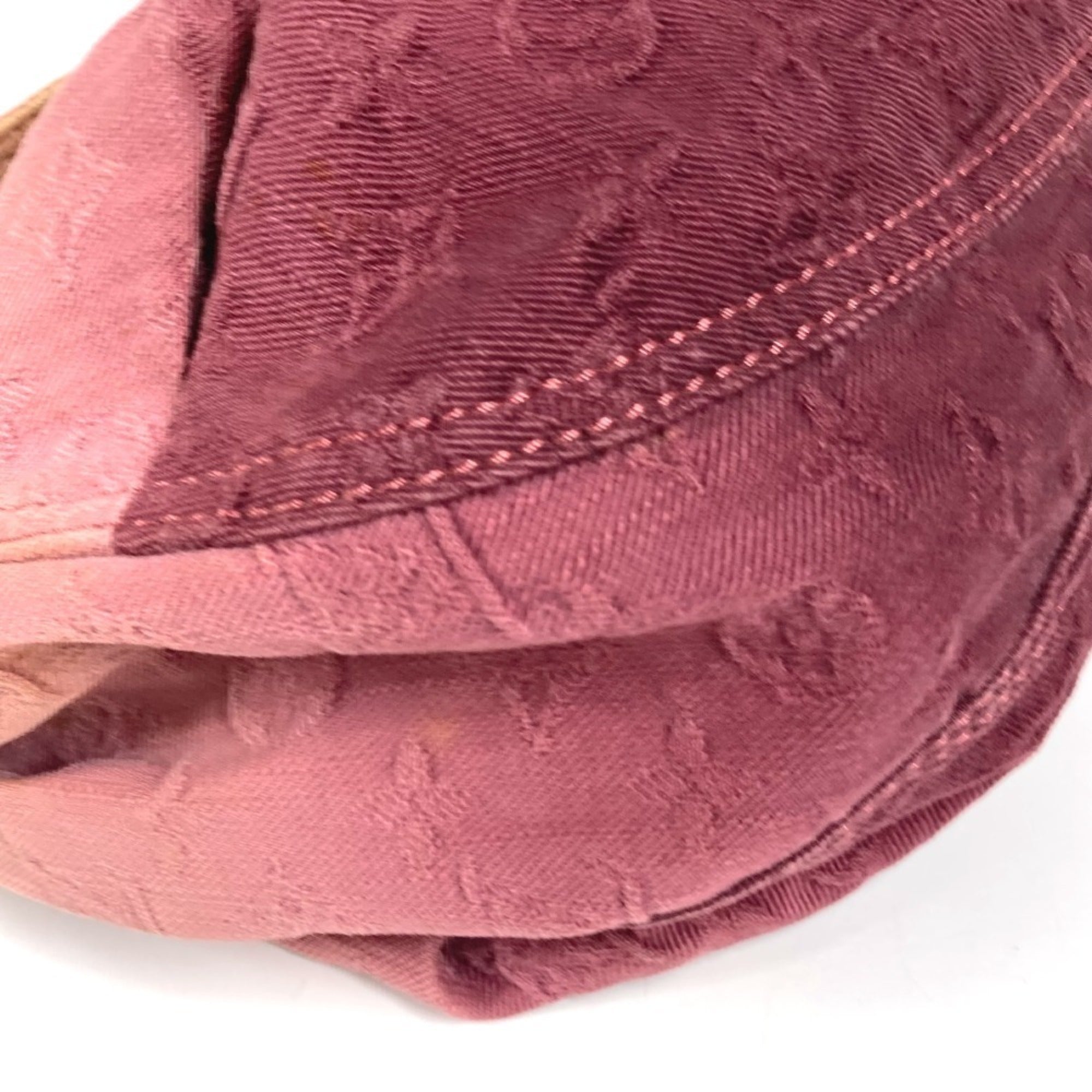 Louis Vuitton Monogram Denim Pink Rouge Fauviste Monogram Denim Shoulder Bag (Pre-Owned)