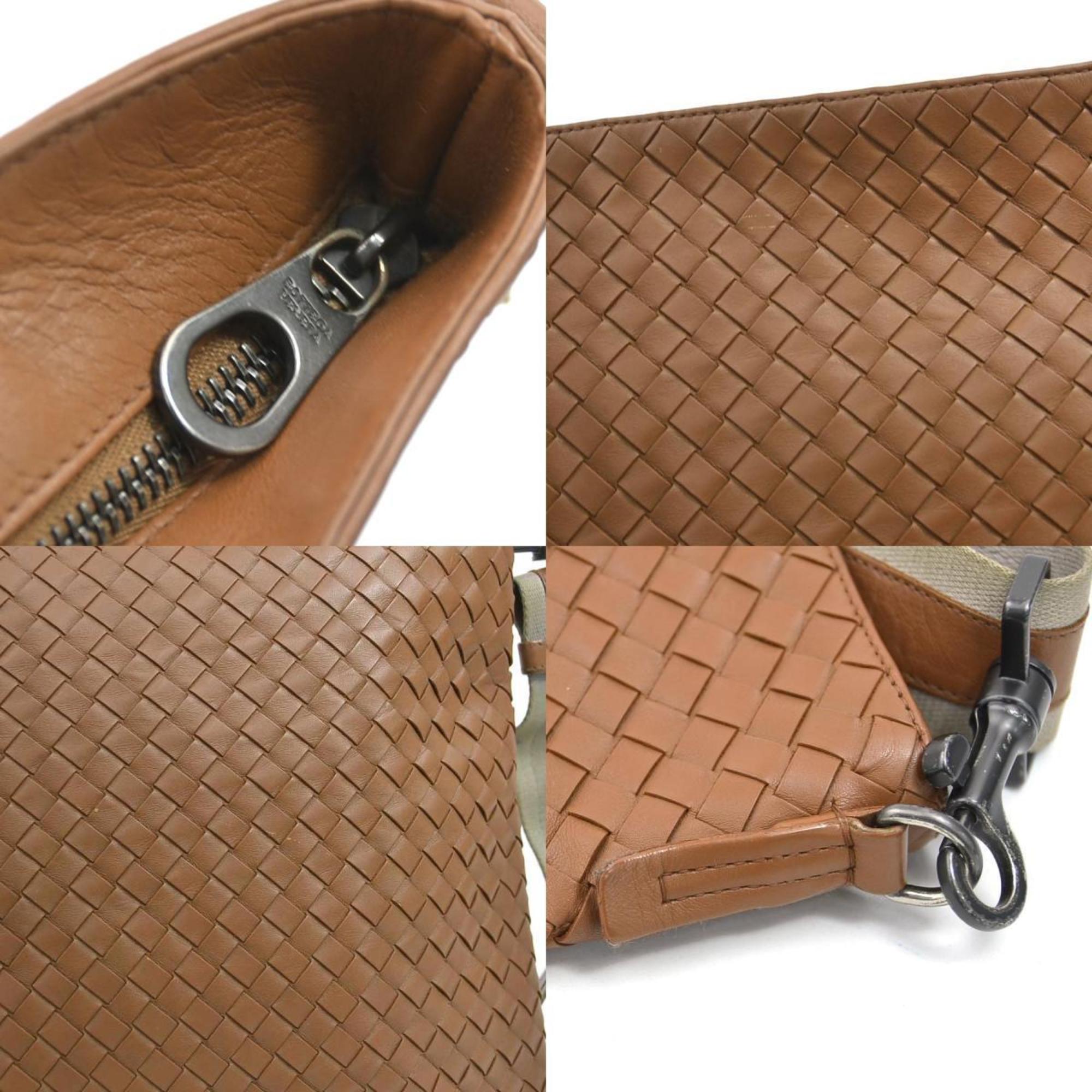Bottega Veneta Brown Intrecciato Shoulder Bag (Pre-Owned)