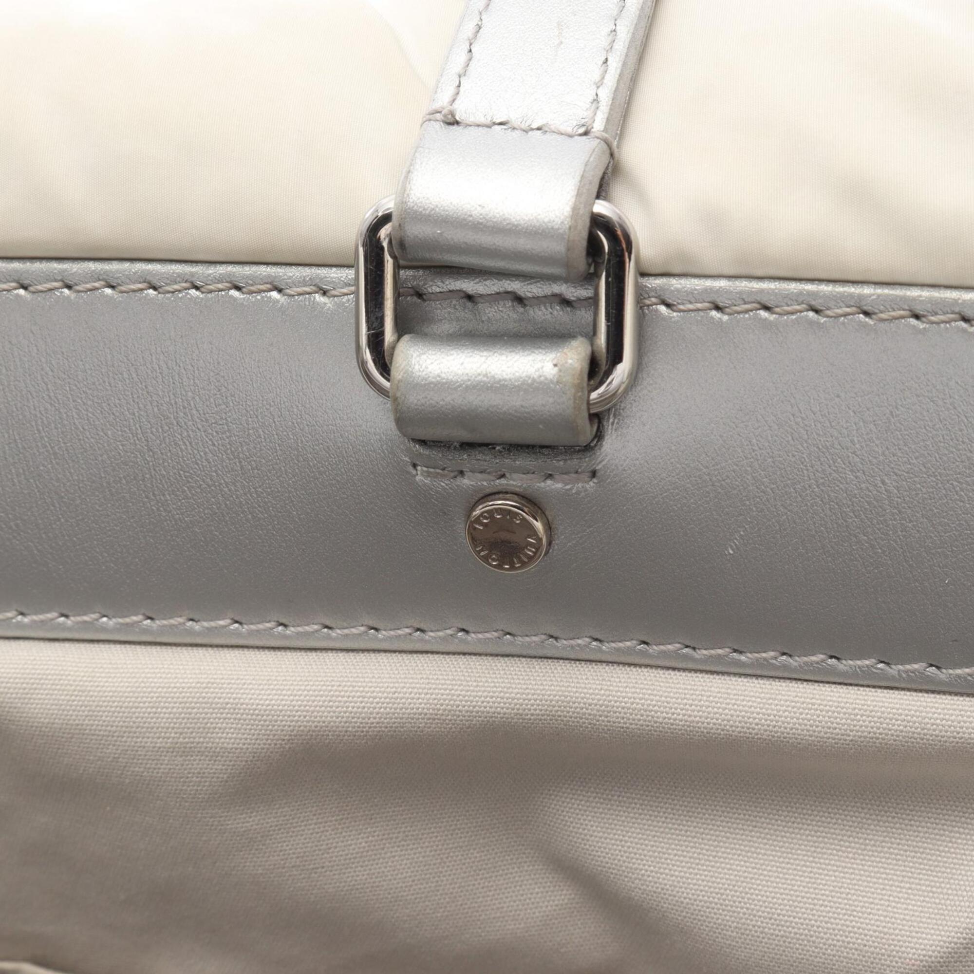 Louis Vuitton Gray Multi-Color Nylon Leather Handbag Tote Bag (Pre-Owned)