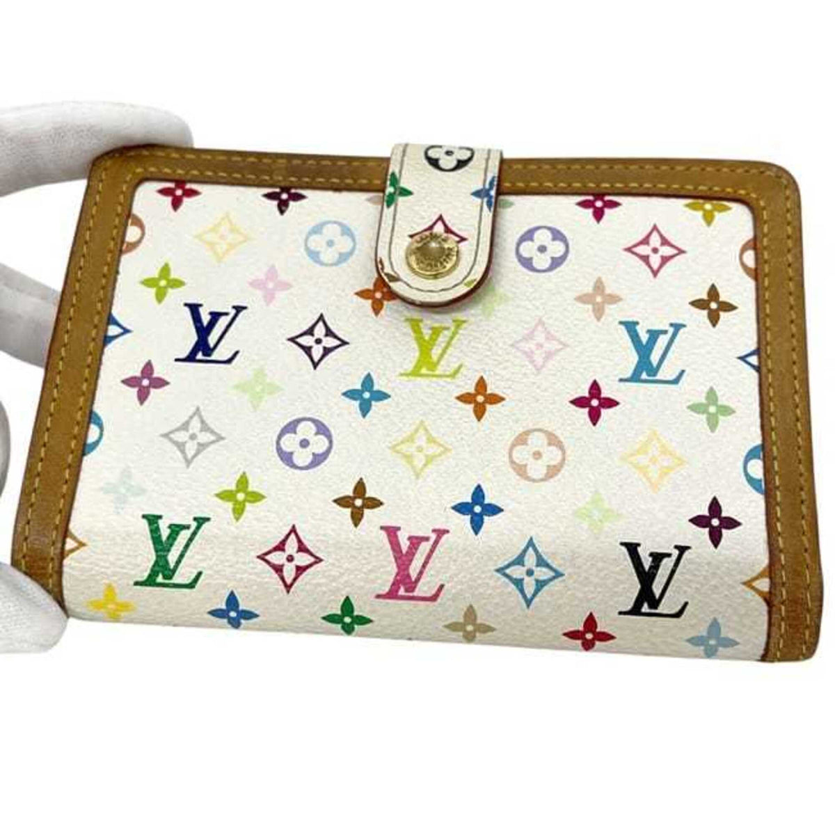 Louis Vuitton Blanc Multi-Color White Monogram Multicolore Wallet (Bi-Fold) (Pre-Owned)