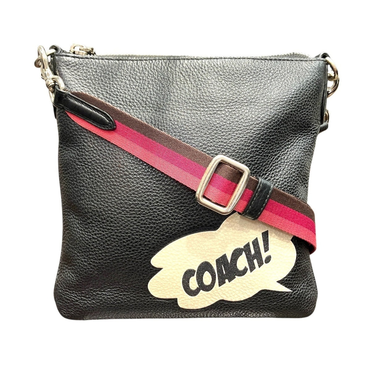 Coach Black Leather Shoulder Bag (Pre-Owned)