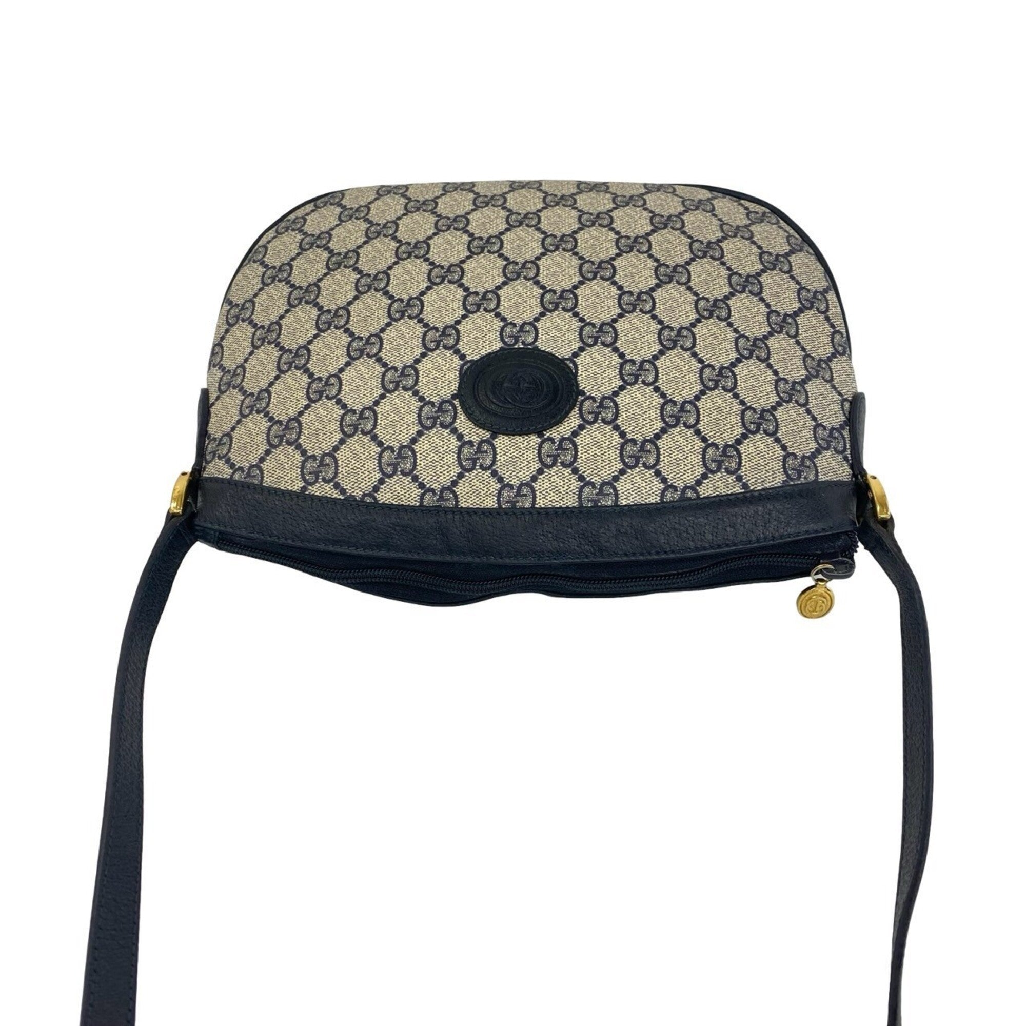 Gucci Navy Leather Pvc Pochette Shoulder Bag (Pre-Owned)
