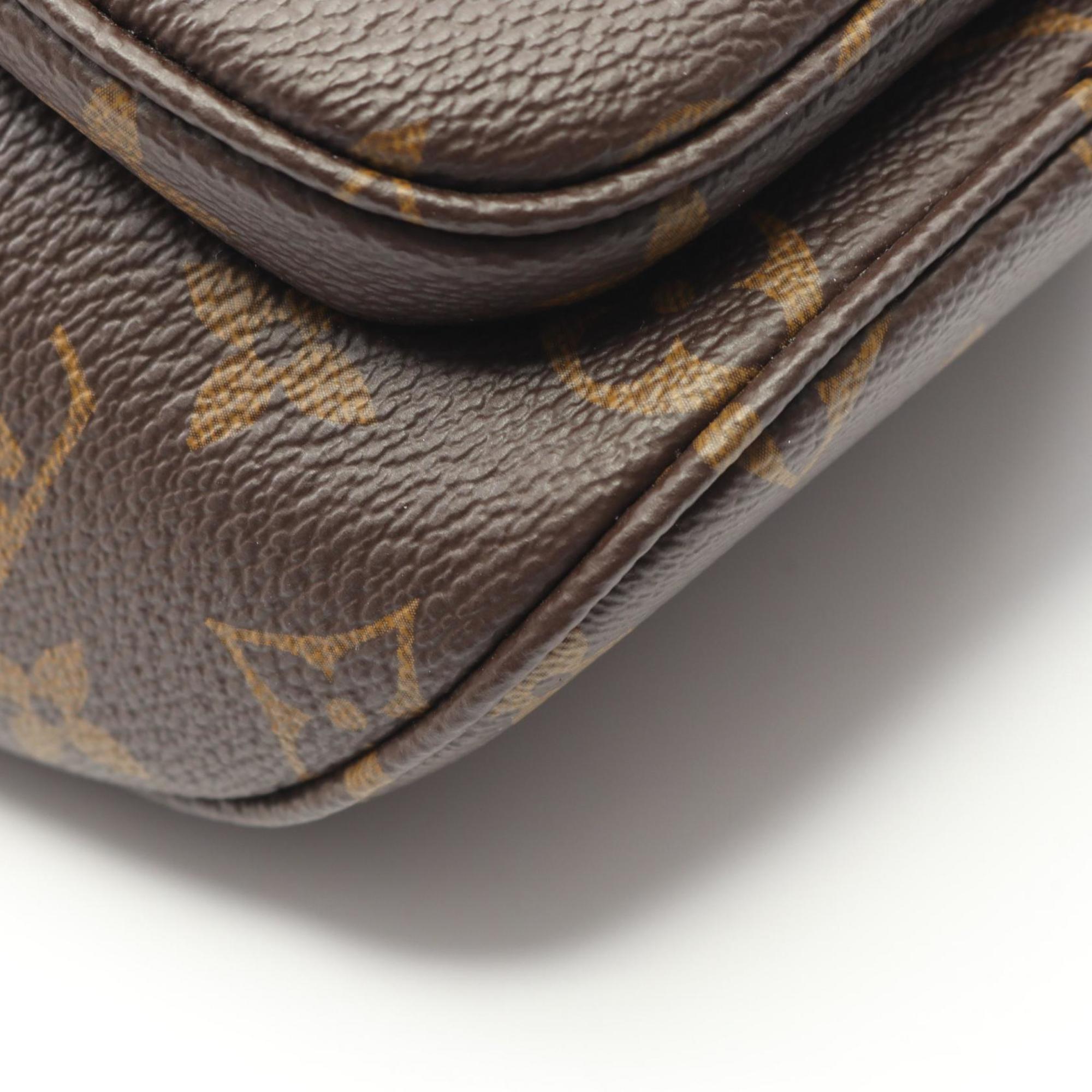 Louis Vuitton Brown Monogram Coated Canvas Leather Handbag (Pre-Owned)