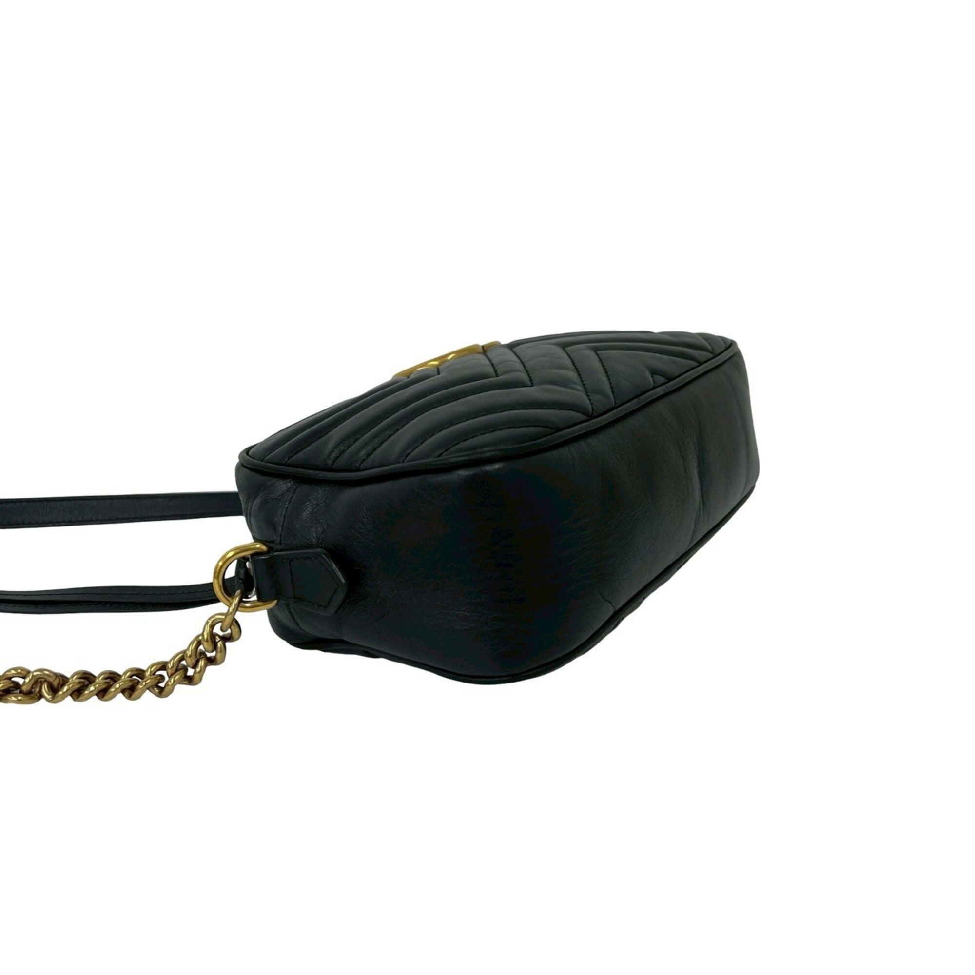 Gucci Black Leather Pochette Shoulder Bag (Pre-Owned)
