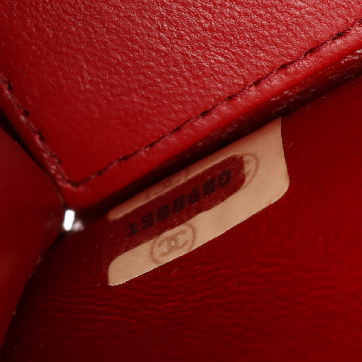 Chanel Black Red Color Leather Handbag Shoulder Bag (Pre-Owned)