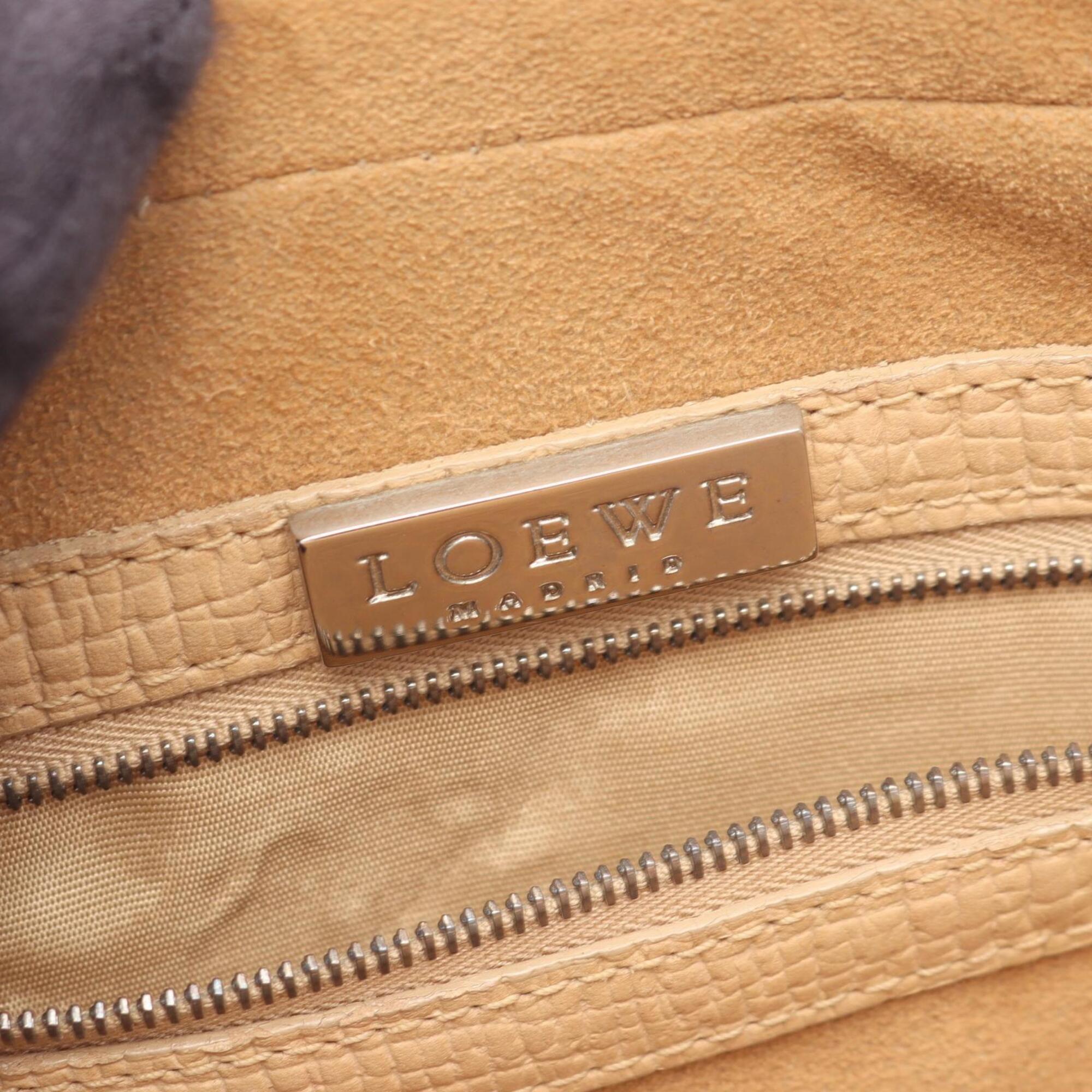 Loewe Beige Leather Handbag Tote Bag (Pre-Owned)