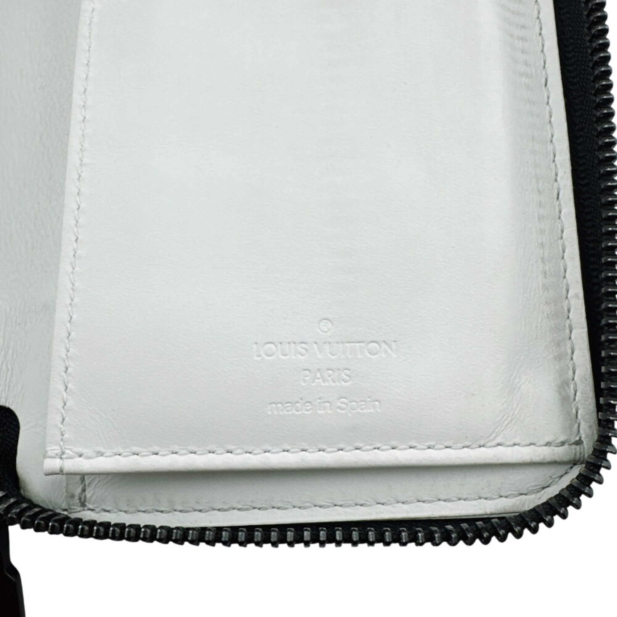 Louis Vuitton Monogram Shadow White Leather Long Wallet (Bi-Fold) (Pre-Owned)