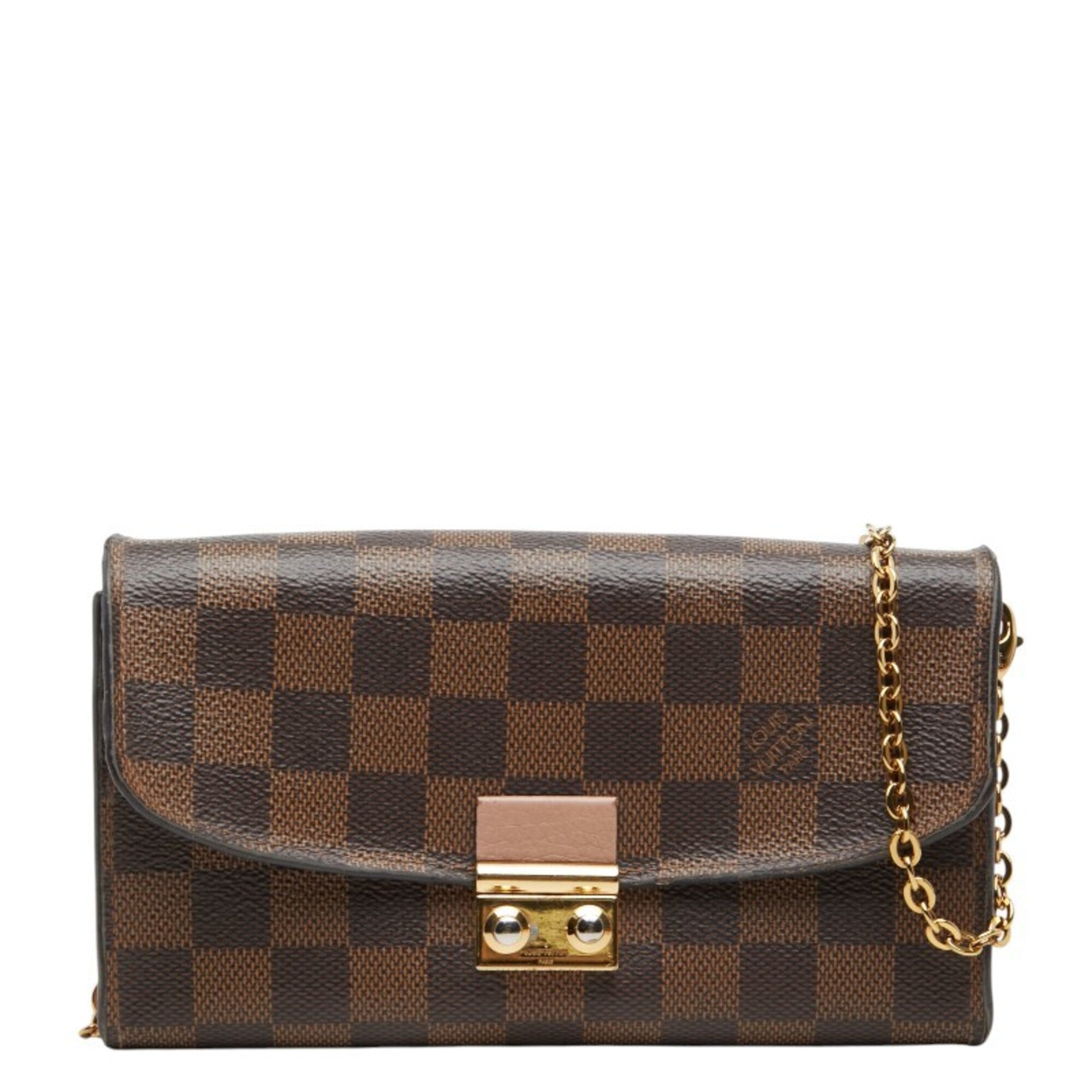 Louis Vuitton Brown Rose Ballerine Pvc Leather Chain/Shoulder Wallet (Pre-Owned)