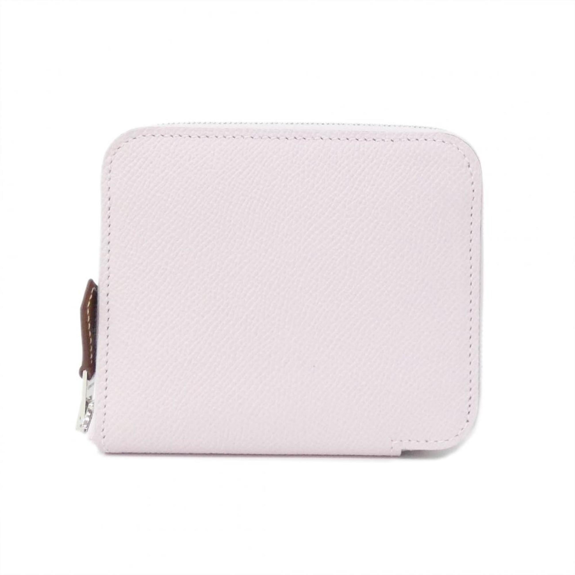 Hermes Silver Epsom Leather Silk Wallet (Bi-Fold) (Pre-Owned)