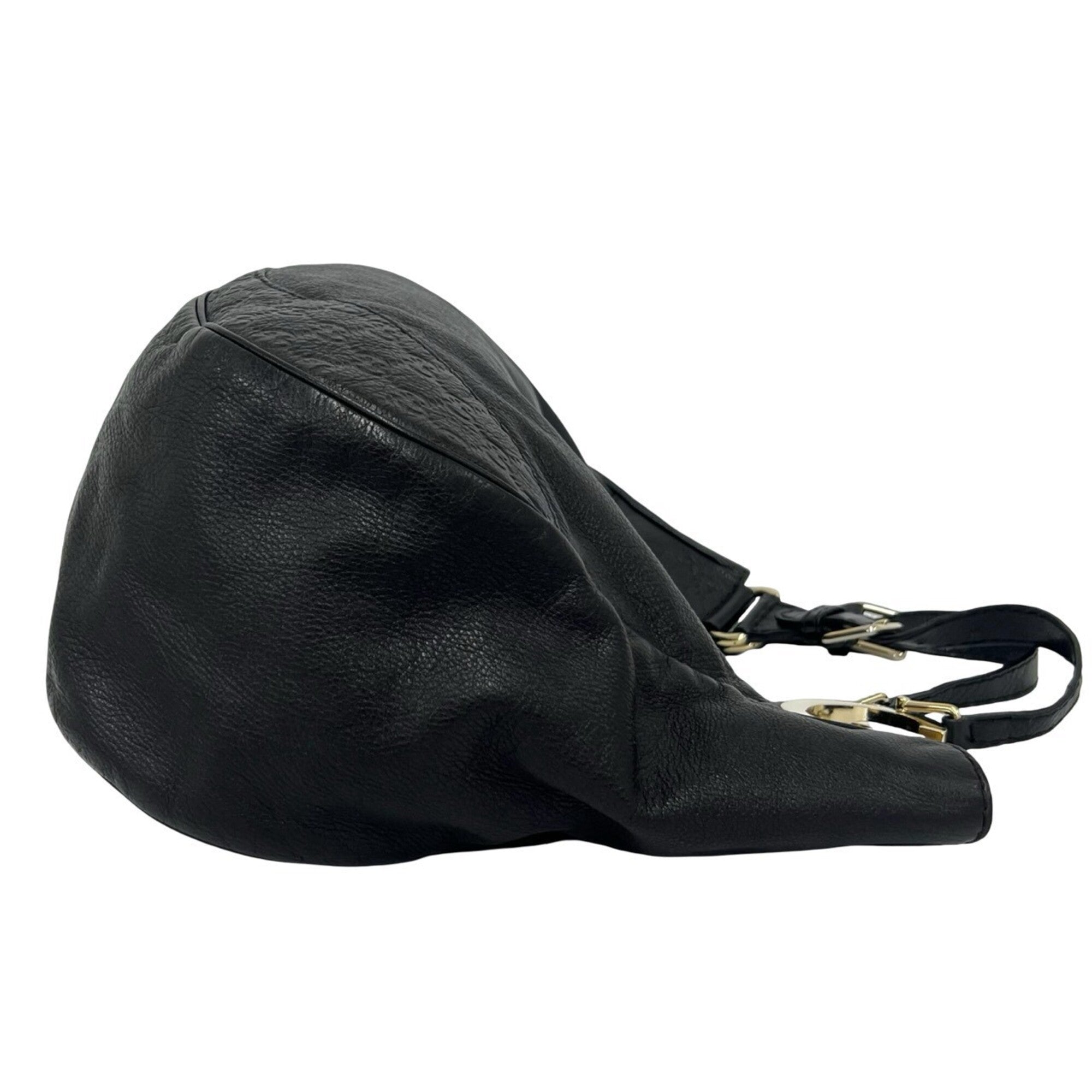 Gucci Black Leather Handbag Tote Bag (Pre-Owned)