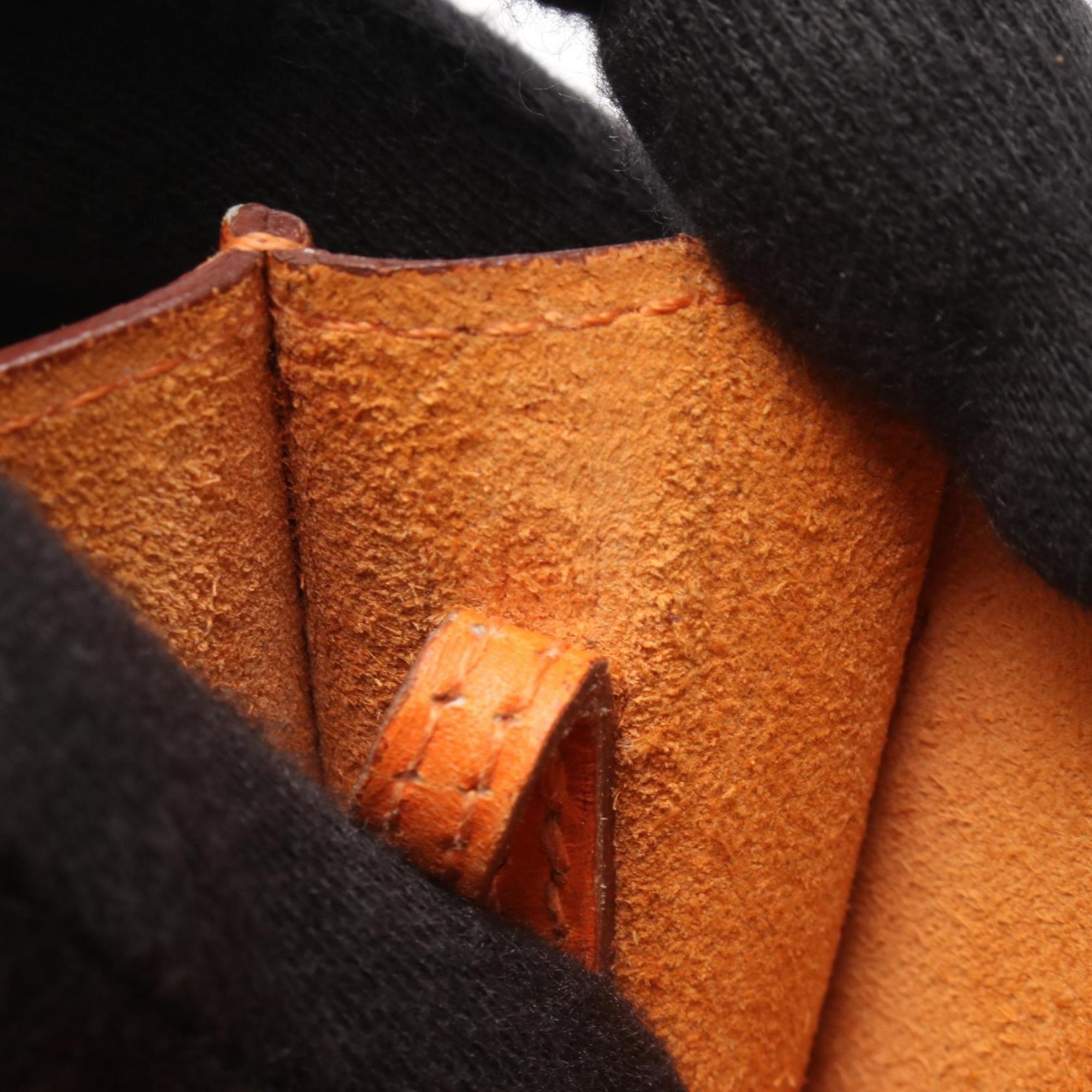 Hermes Orange Tadelakt Leather Leather Shoulder Bag (Pre-Owned)