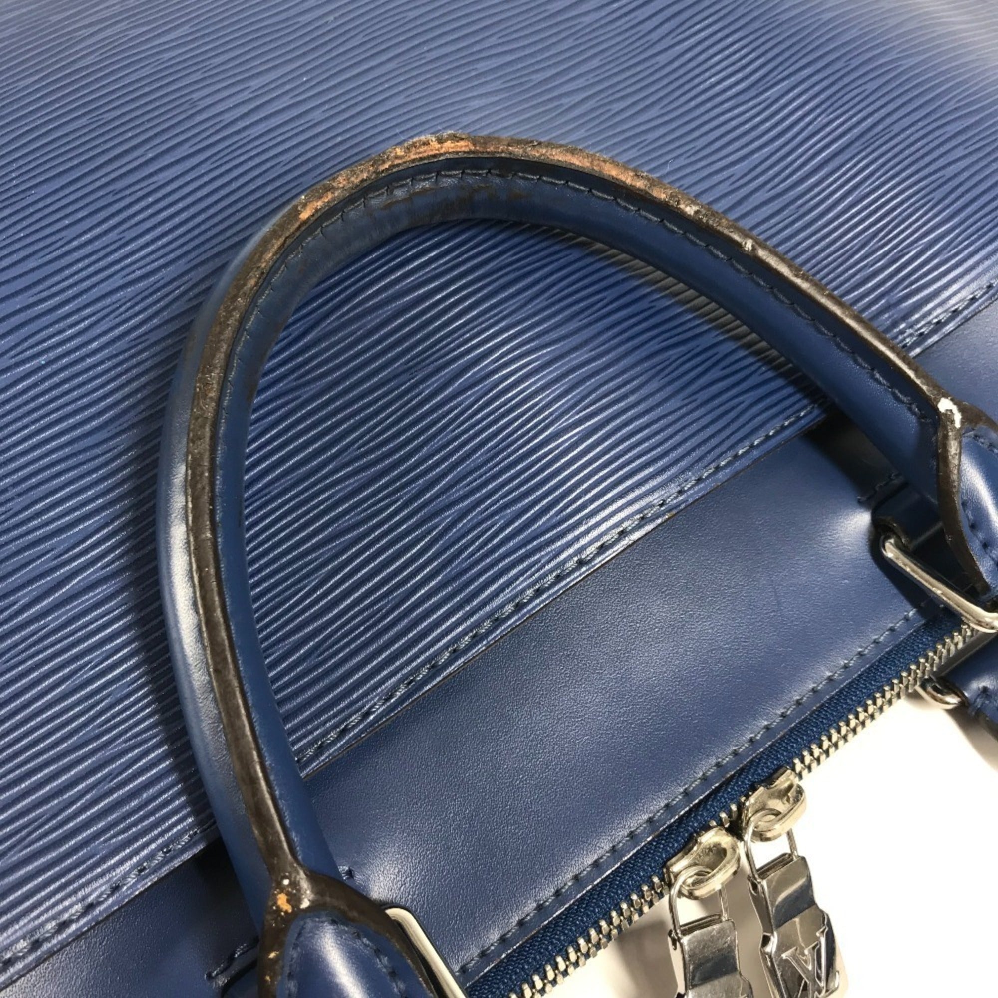 Louis Vuitton Blue Epi Leather Briefcase Handbag Tote Bag (Pre-Owned)