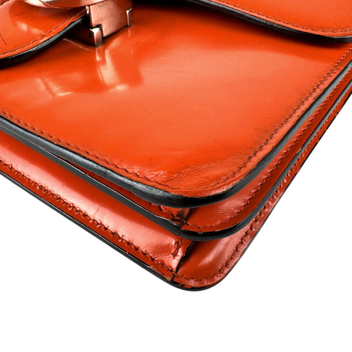 Gucci Orange Leather Shoulder Bag (Pre-Owned)
