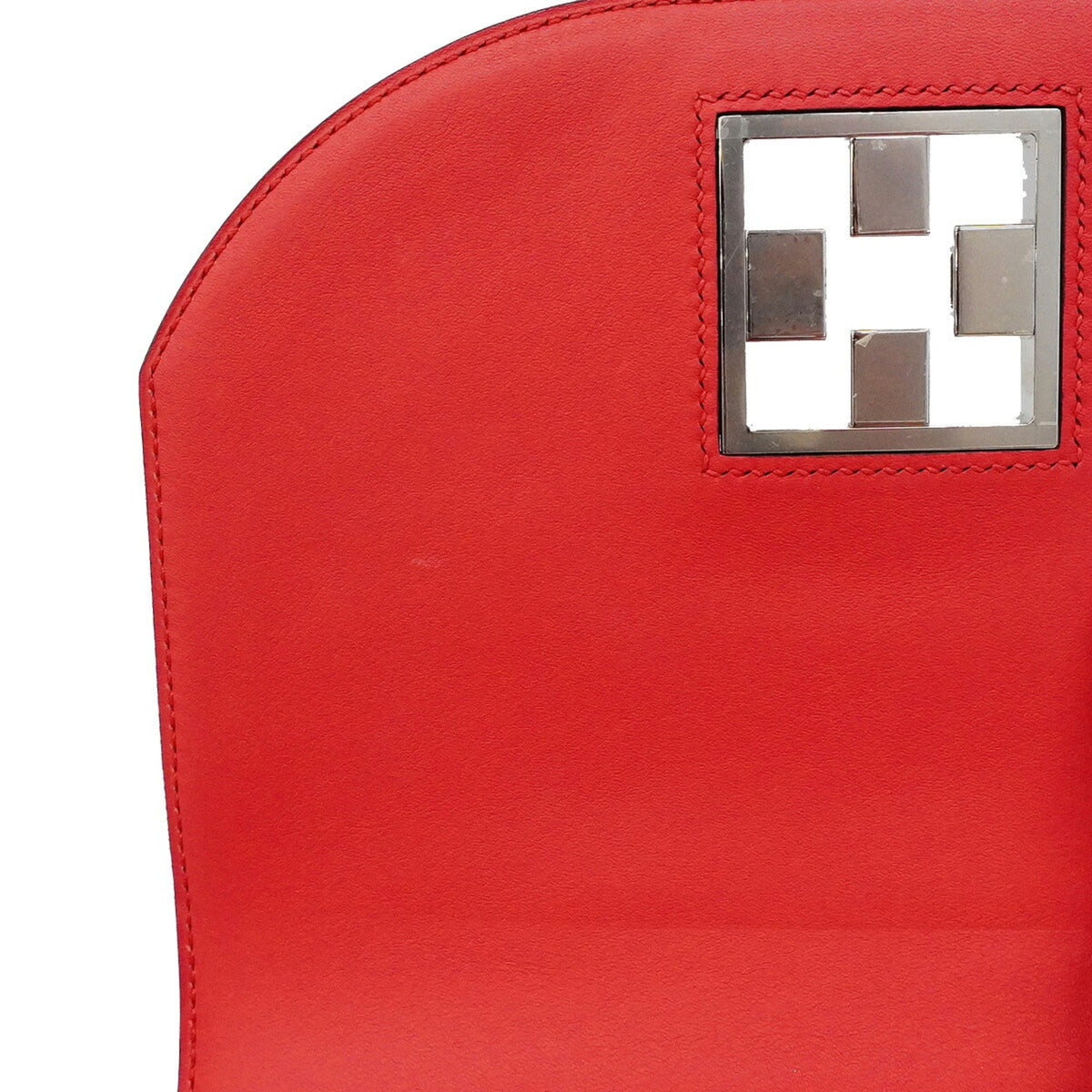 Hermes Red Color Leather Shoulder Bag (Pre-Owned)