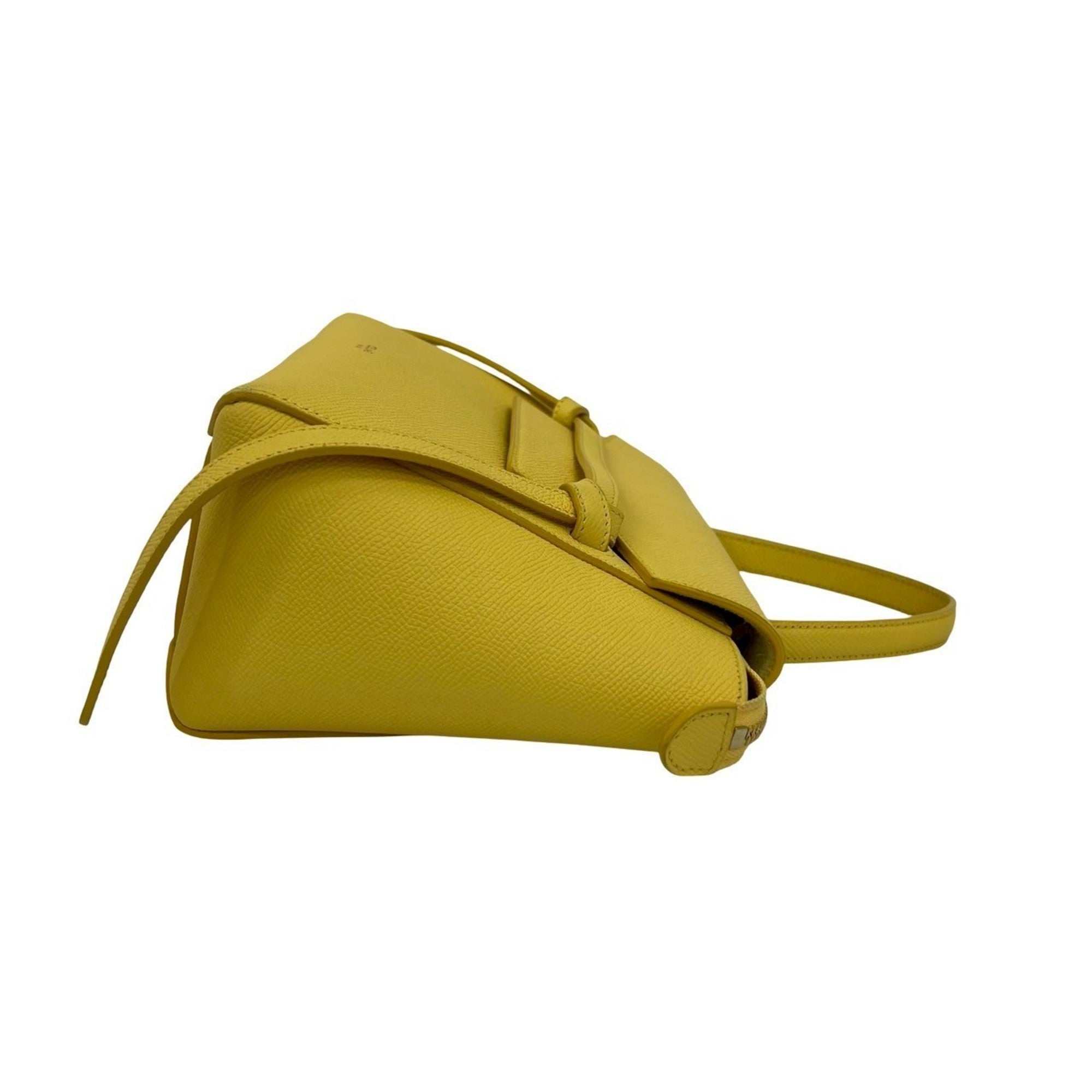 Celine Yellow Leather Handbag Shoulder Bag Tote Bag (Pre-Owned)