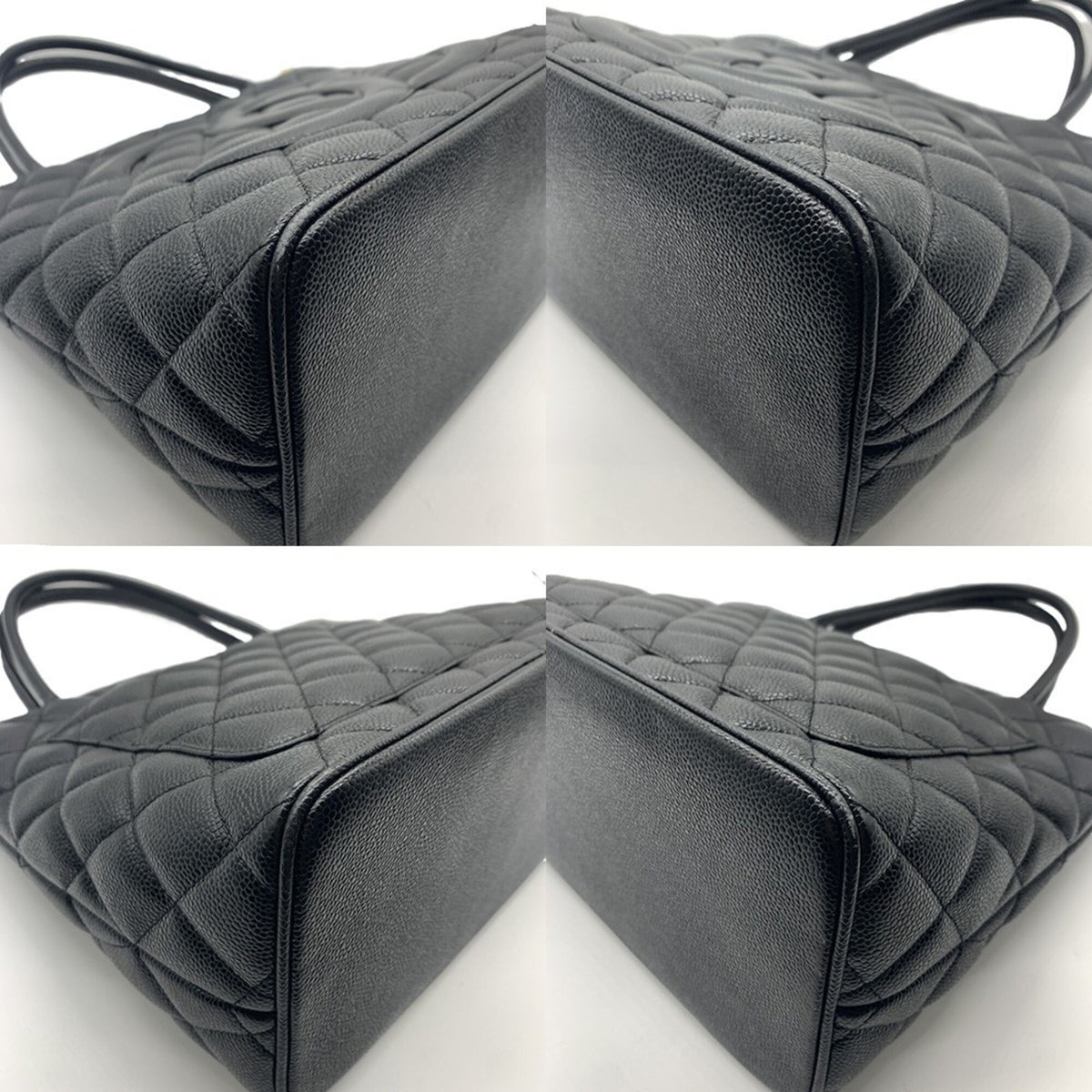 Chanel Black Grained Calfskin Tote Bag (Pre-Owned)