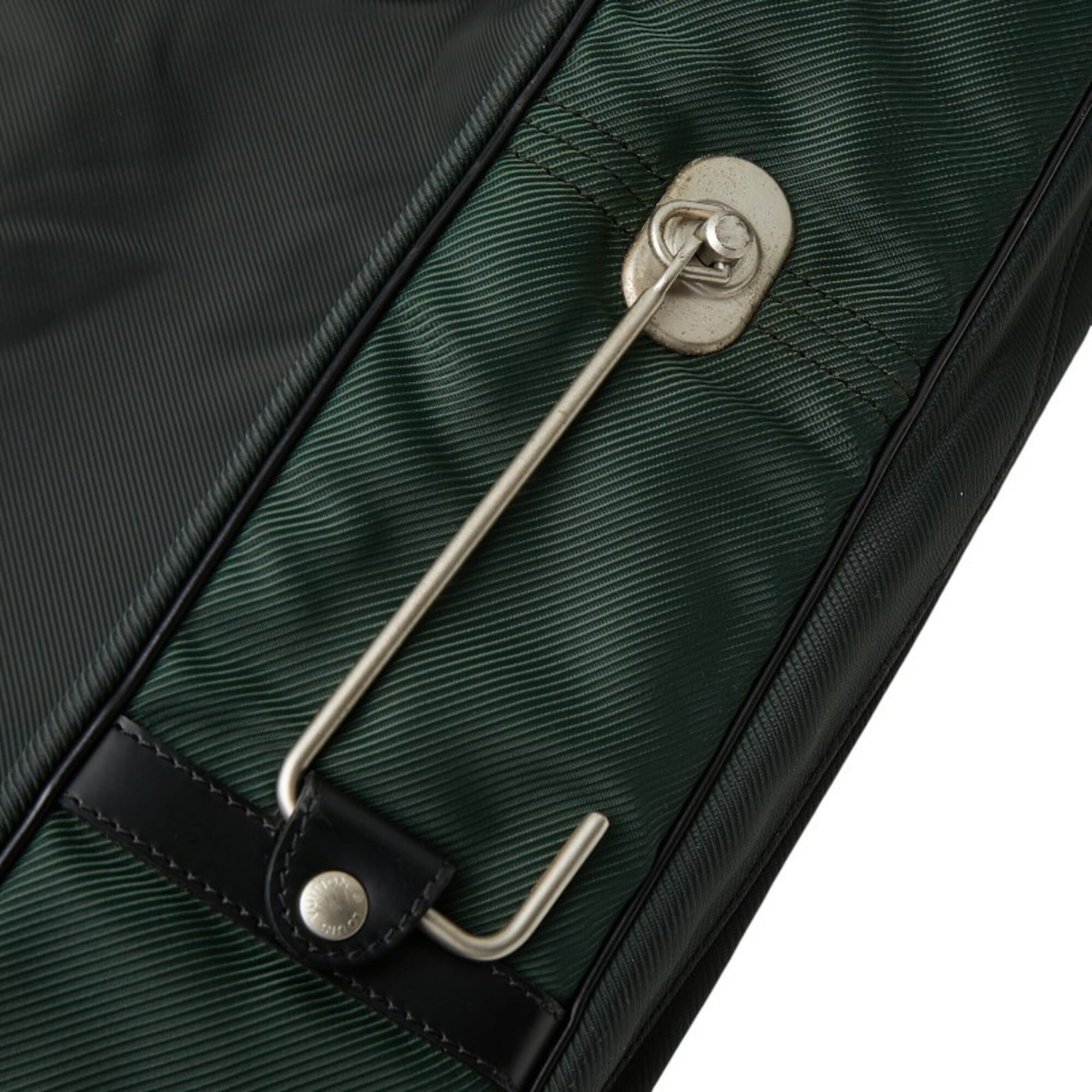 Louis Vuitton Black Episea Green Nylon Leather Boston Bag Garment Case Shoulder Bag (Pre-Owned)