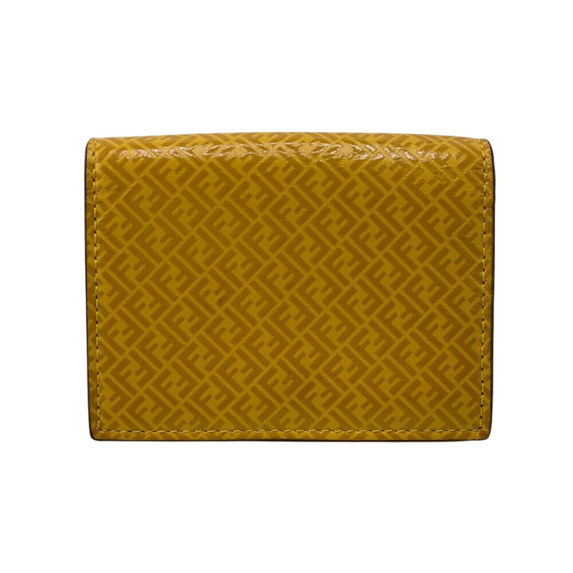 Fendi Yellow Leather Wallet (Tri-Fold) (Pre-Owned)