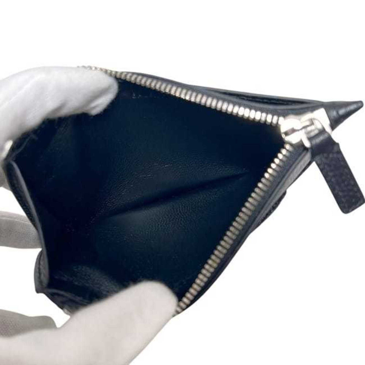 Balenciaga Black Leather Coin Purse/Coin Case (Pre-Owned)