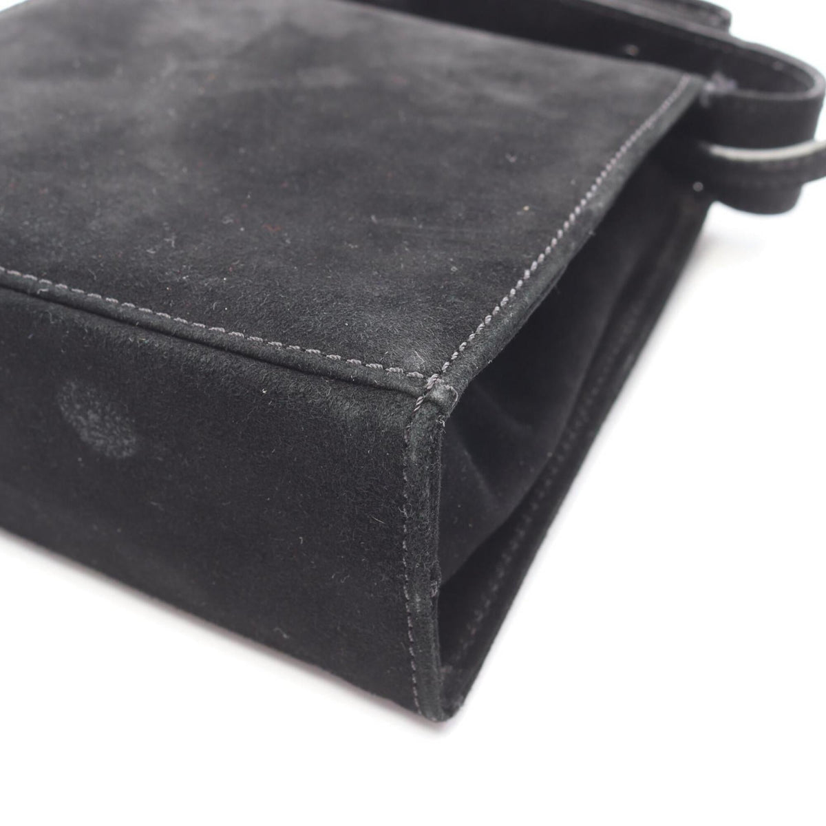 Salvatore Ferragamo Black Suede Handbag (Pre-Owned)