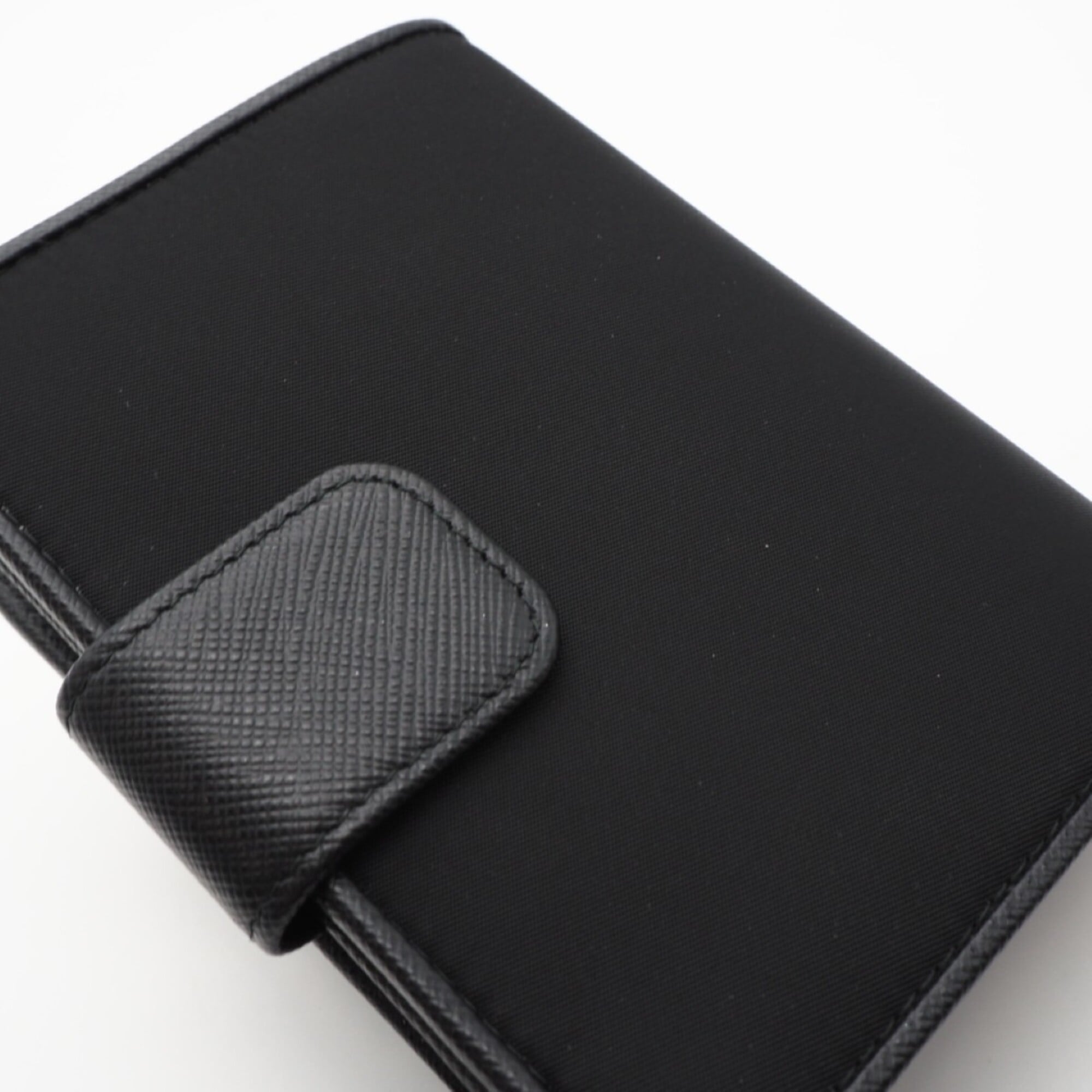 Prada Saffiano Black Nylon Saffiano Wallet (Bi-Fold) (Pre-Owned)