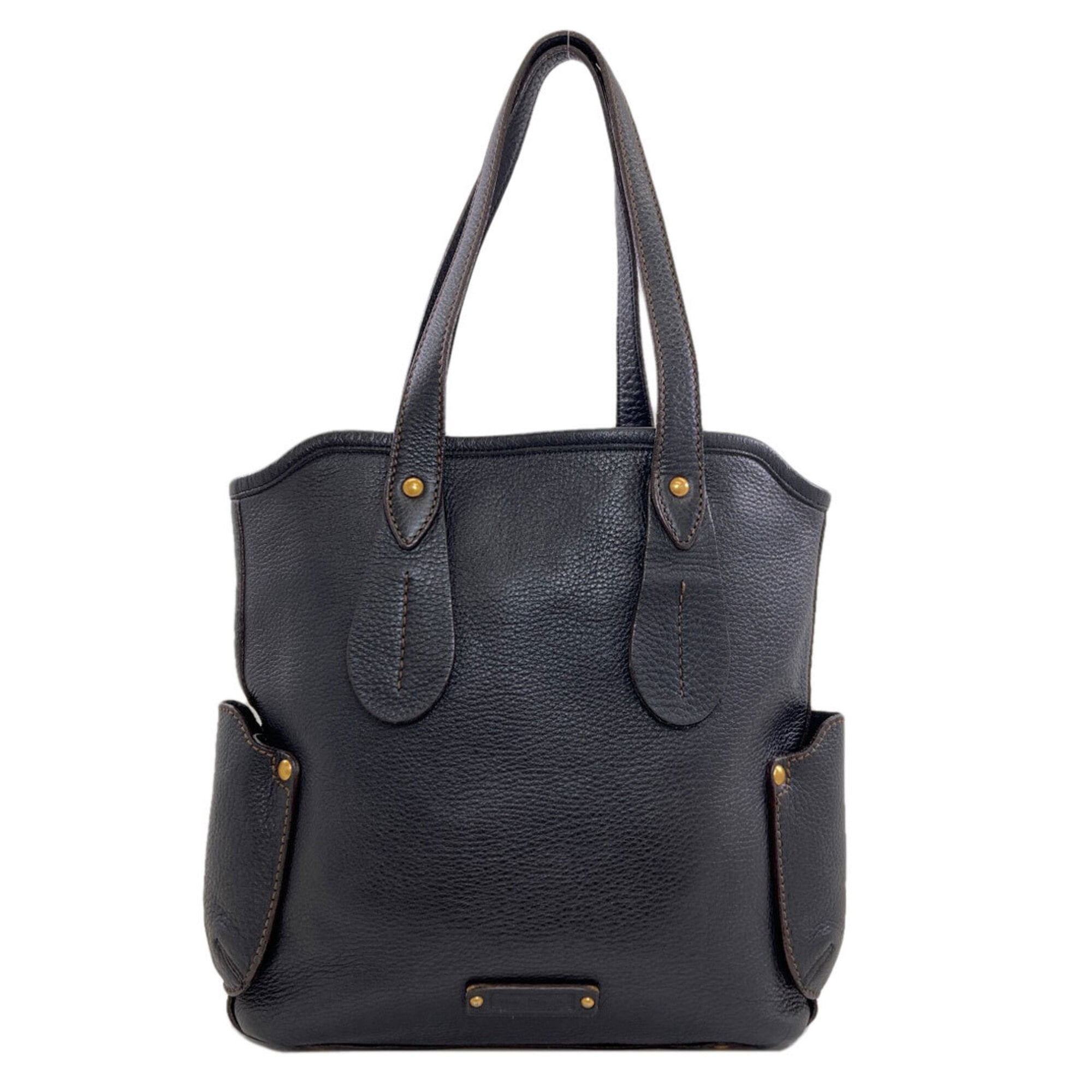 Salvatore Ferragamo Black Leather Tote Bag (Pre-Owned)