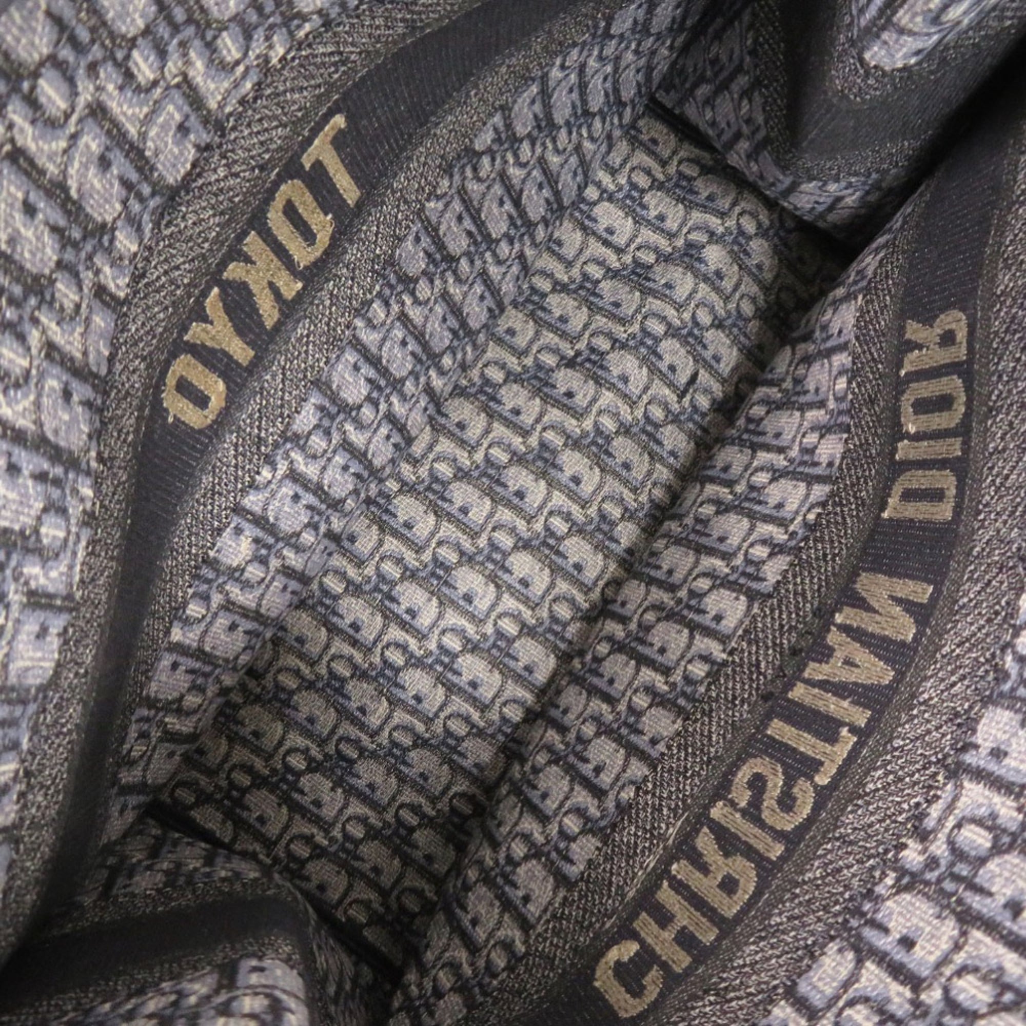 Christian Dior Beige Navy Canvas Tote Bag (Pre-Owned)