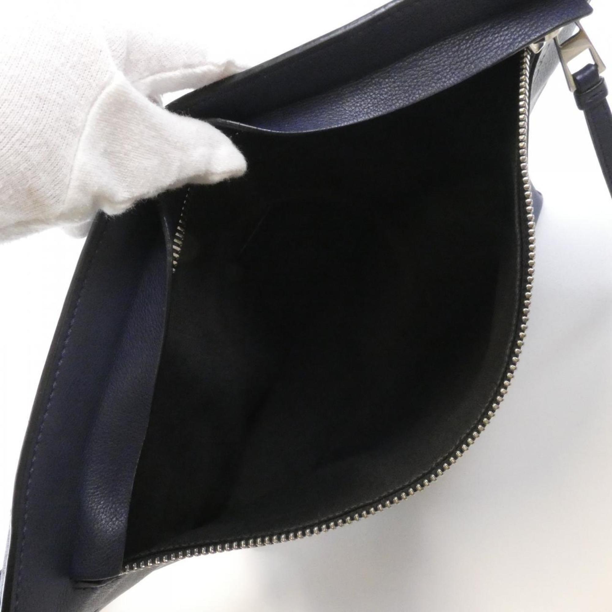 Loewe Navy Leather Shoulder Bag (Pre-Owned)