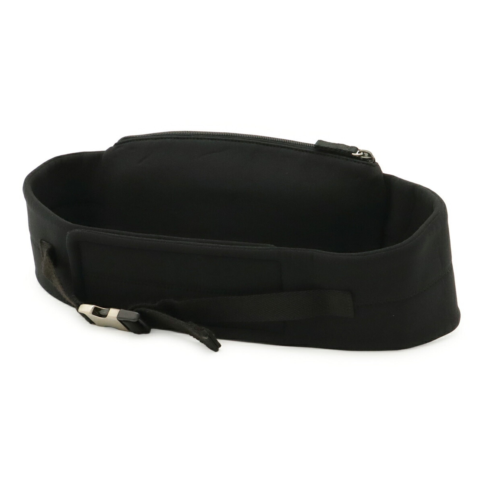 Prada Black Nero Mesh Neoprene Fanny Pack Sling Bag (Pre-Owned)
