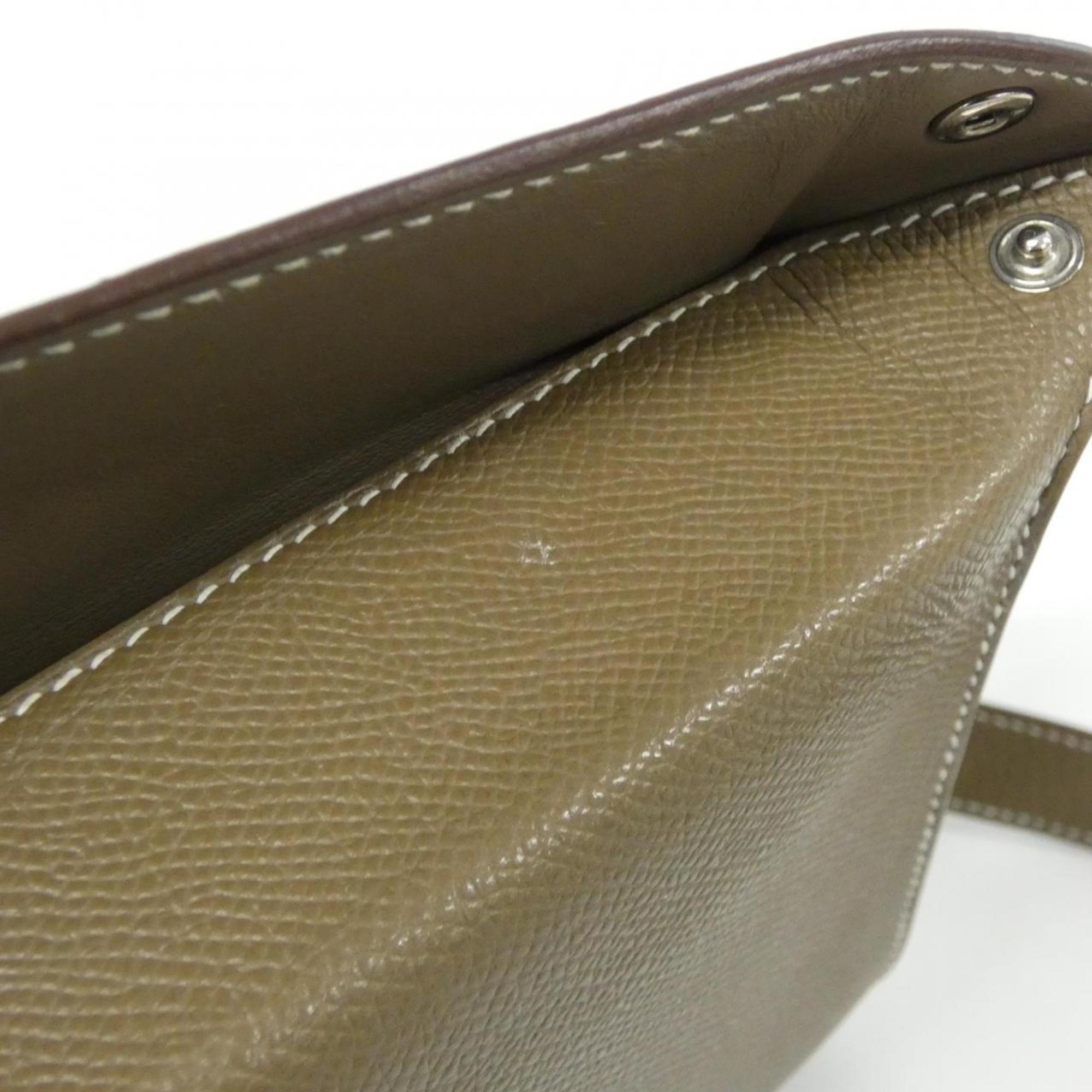 Hermes Beige Etoupe Gray Epsom Leather Shoulder Bag (Pre-Owned)