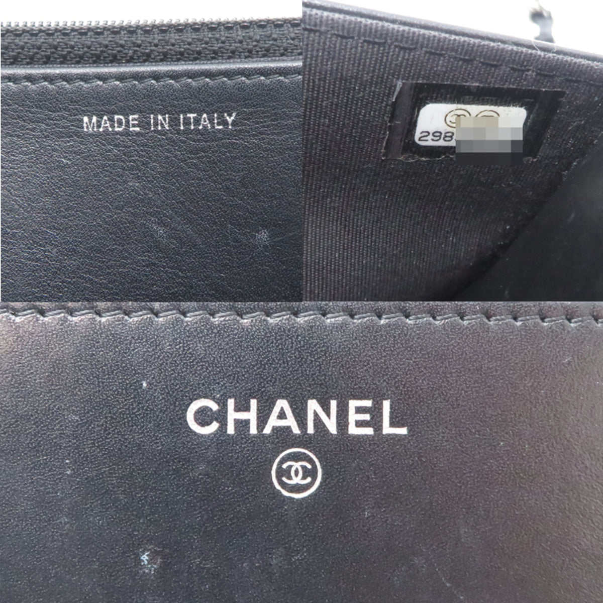 Chanel Black Leather Chain/Shoulder Wallet (Pre-Owned)