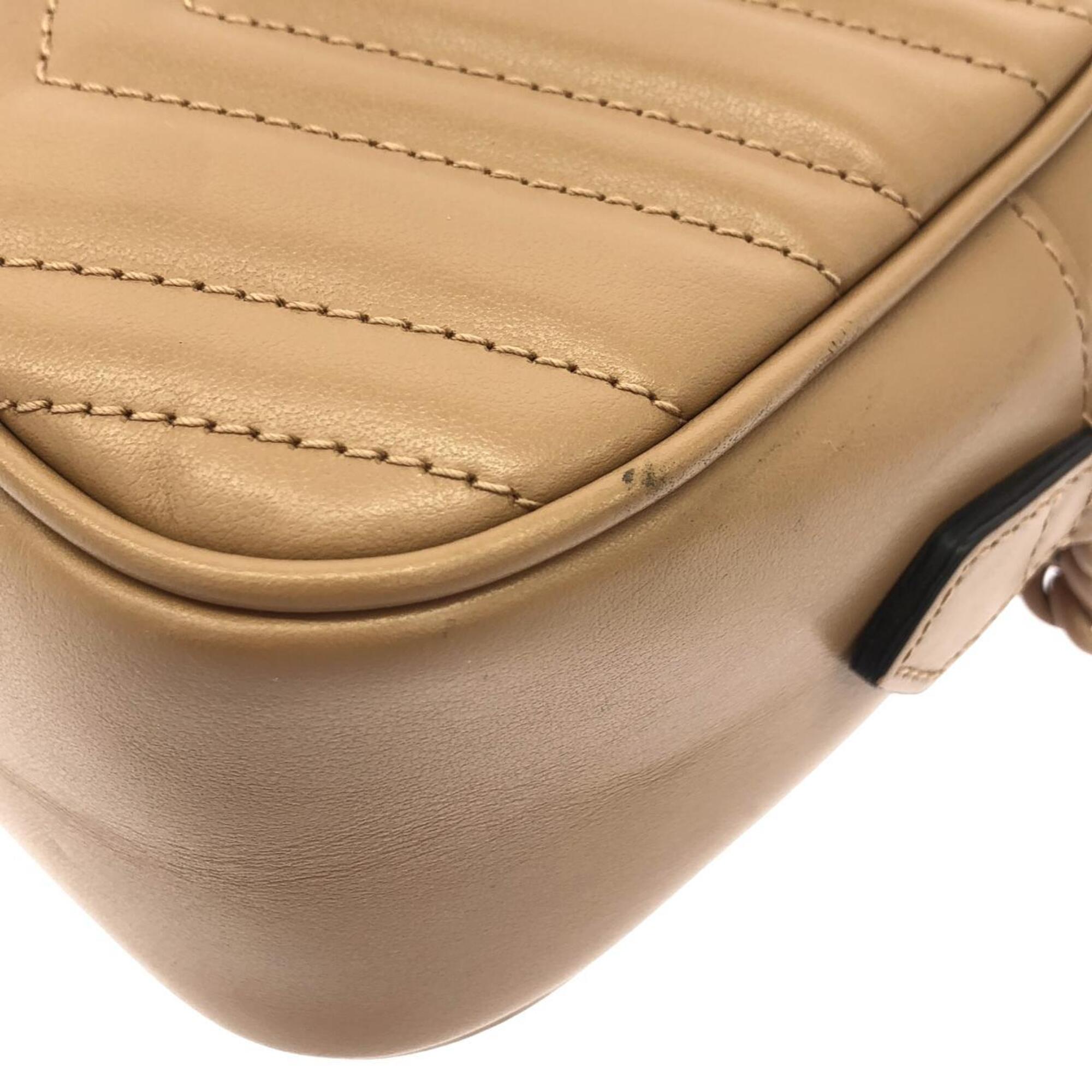 Gucci Beige Quilting Leather Shoulder Bag (Pre-Owned)