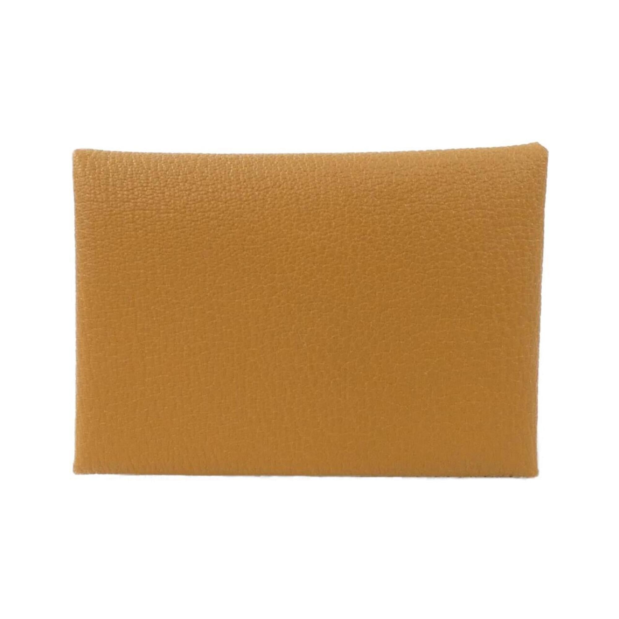 Hermes Caramel Chevre Leather Coin Purse/Coin Case (Pre-Owned)