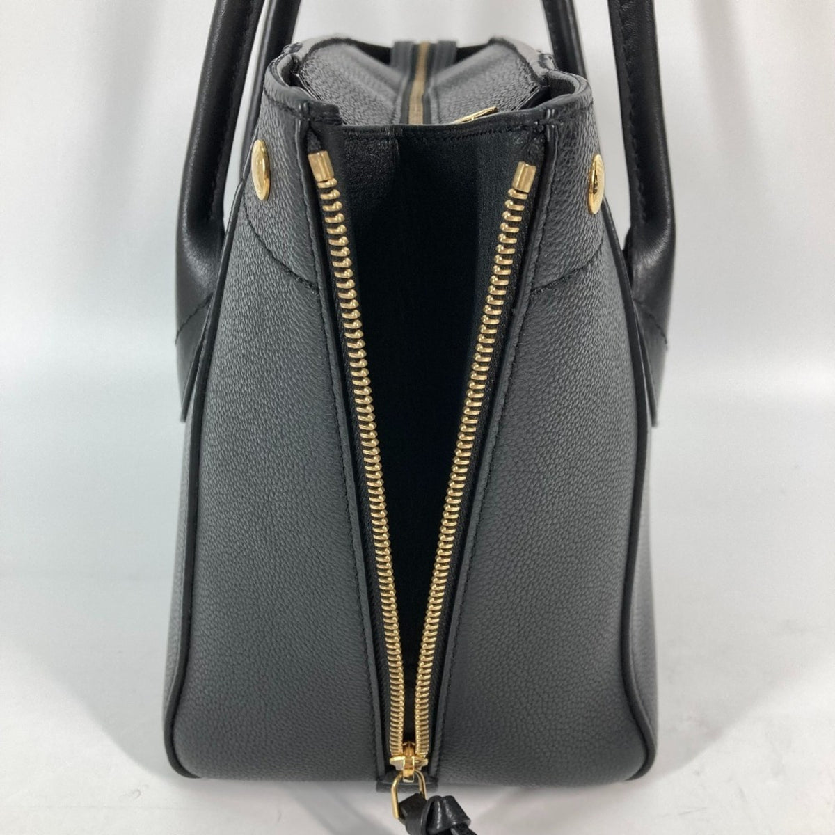 Louis Vuitton Black Noir Leather Handbag Shoulder Bag Tote Bag (Pre-Owned)